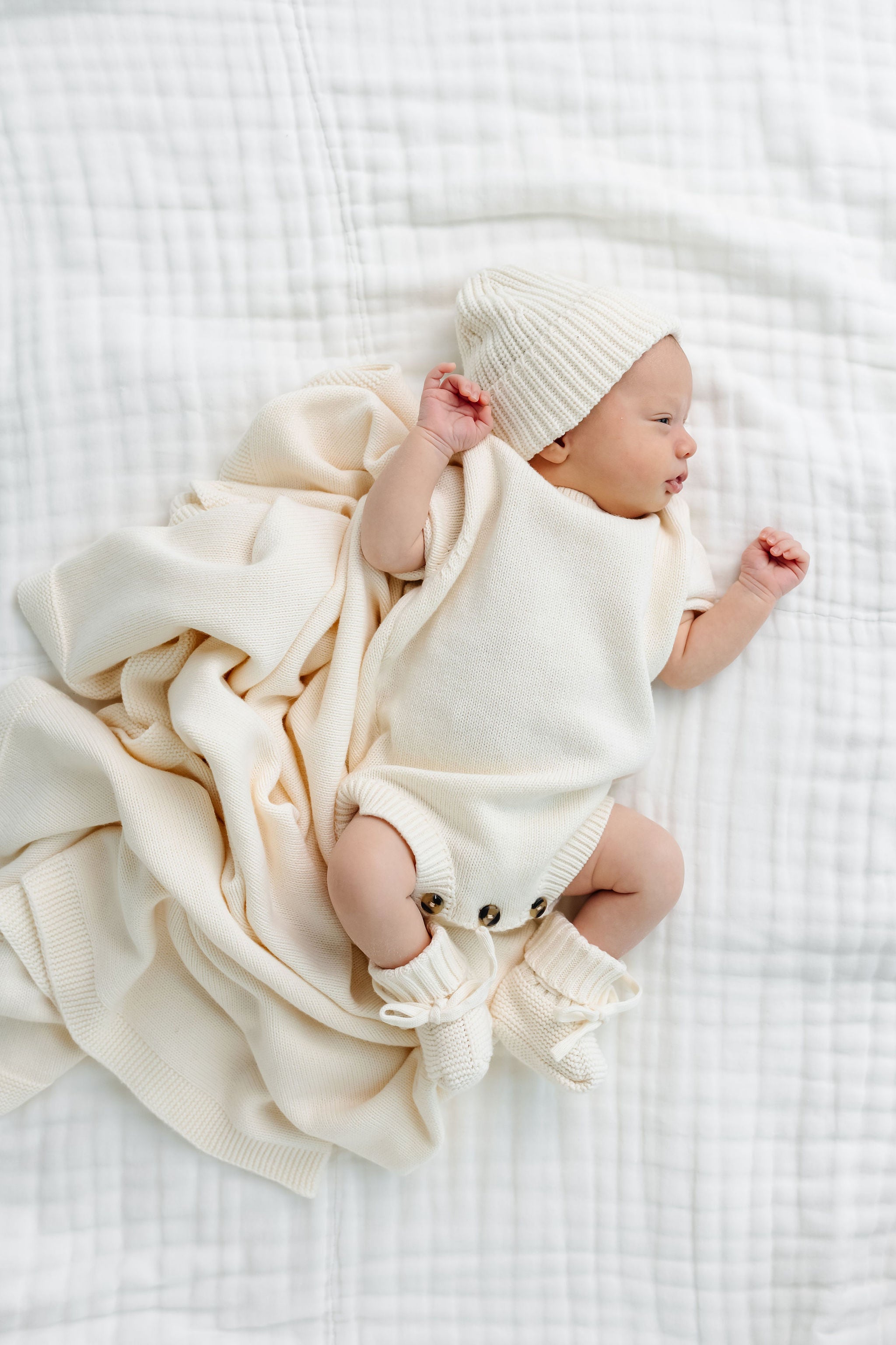 Knit Beanie Bundle - Ivory