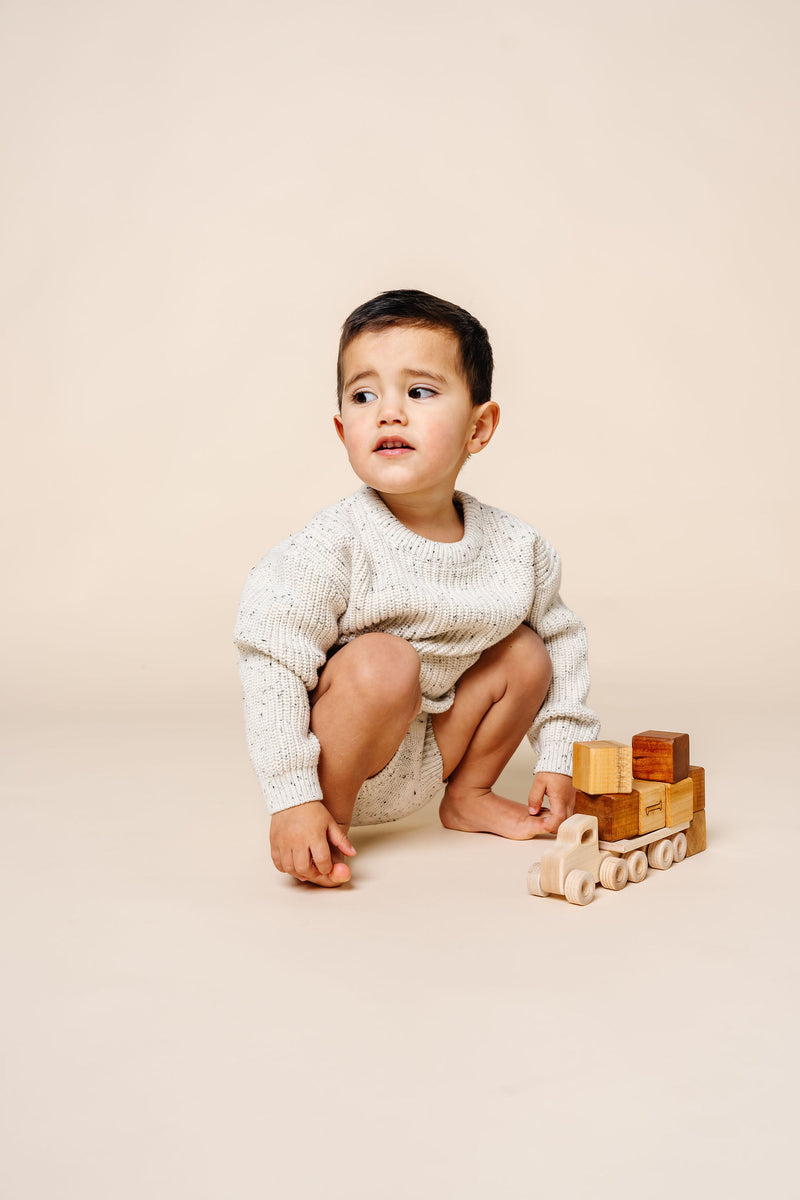 Knit Bummie - Cream Speckle