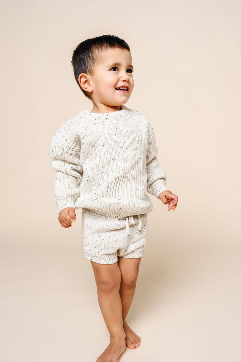 Knit Bummie - Cream Speckle