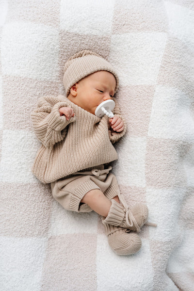 Pre-Order - Knit Booties - Tan