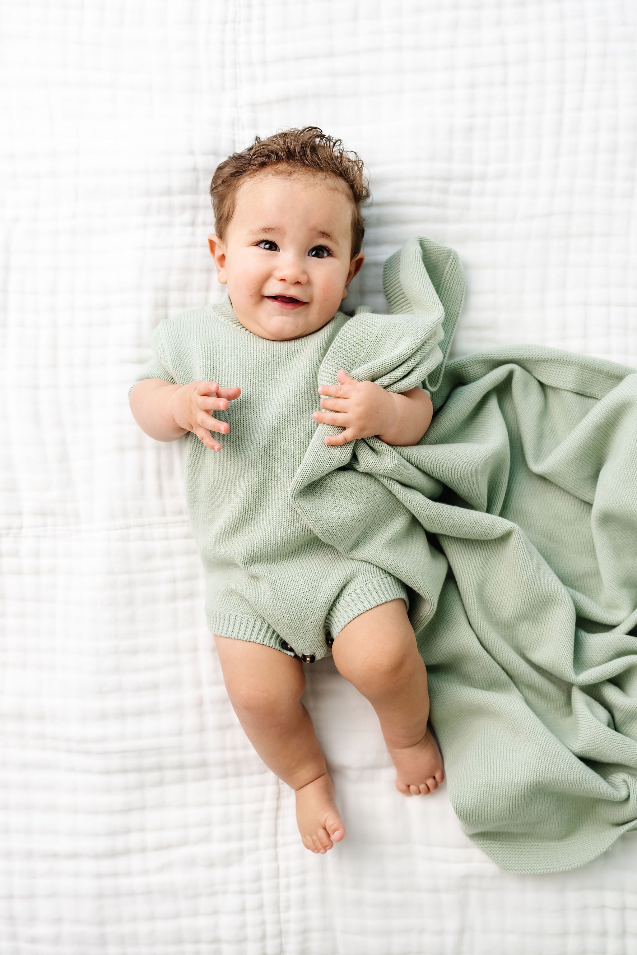 Knit Onesie - Sage