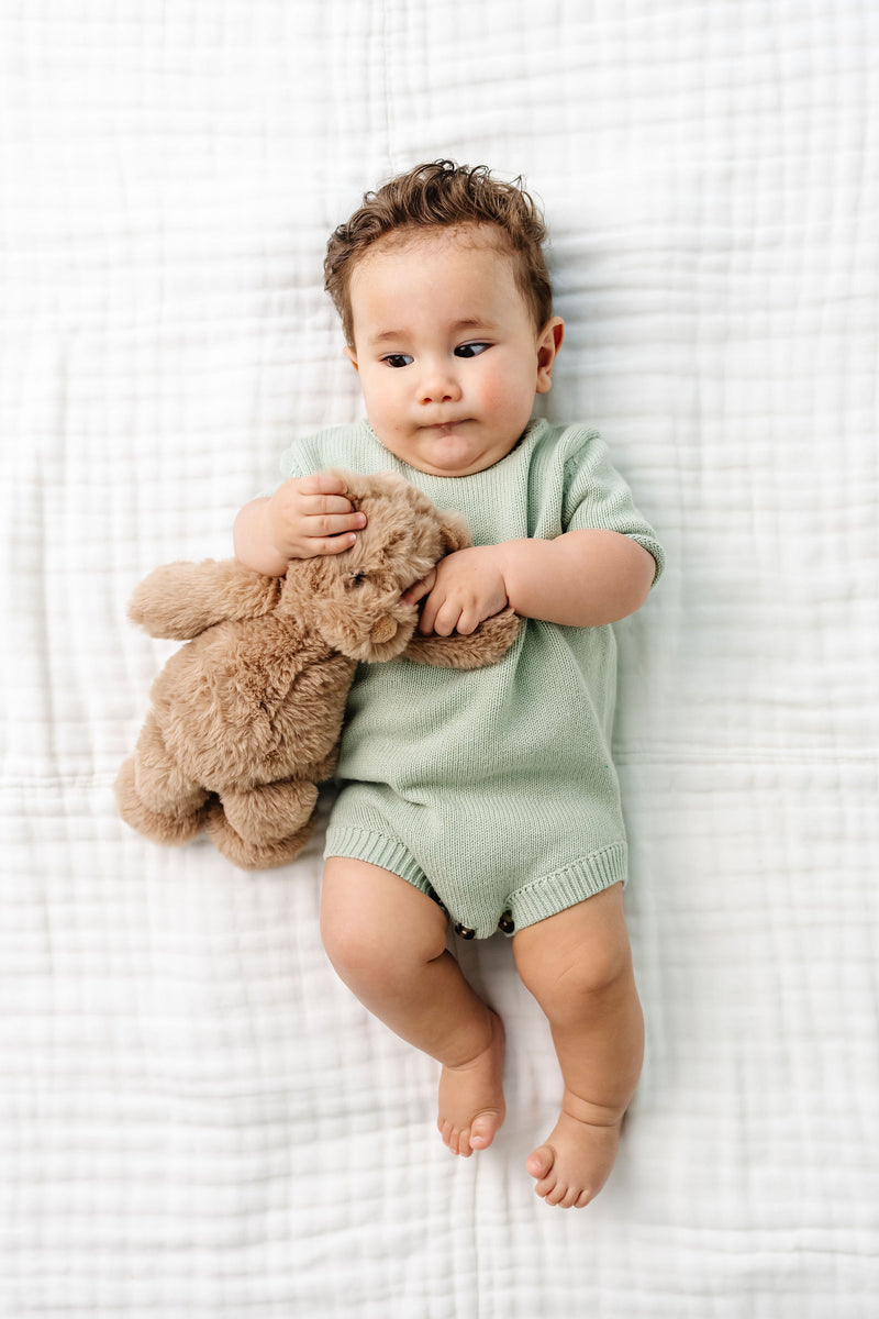 Knit Onesie - Sage