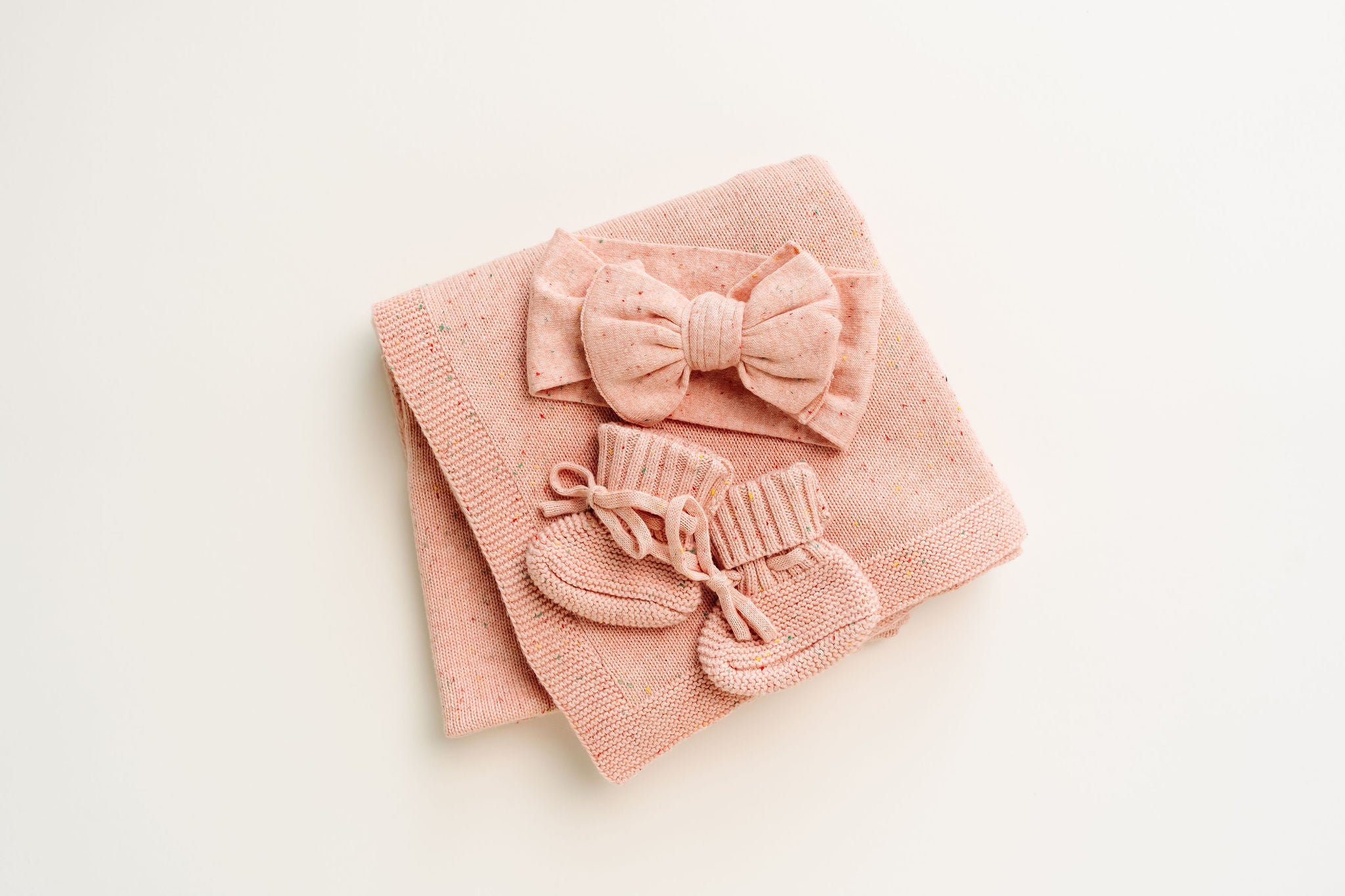 Knit Booties - Petal Speckle