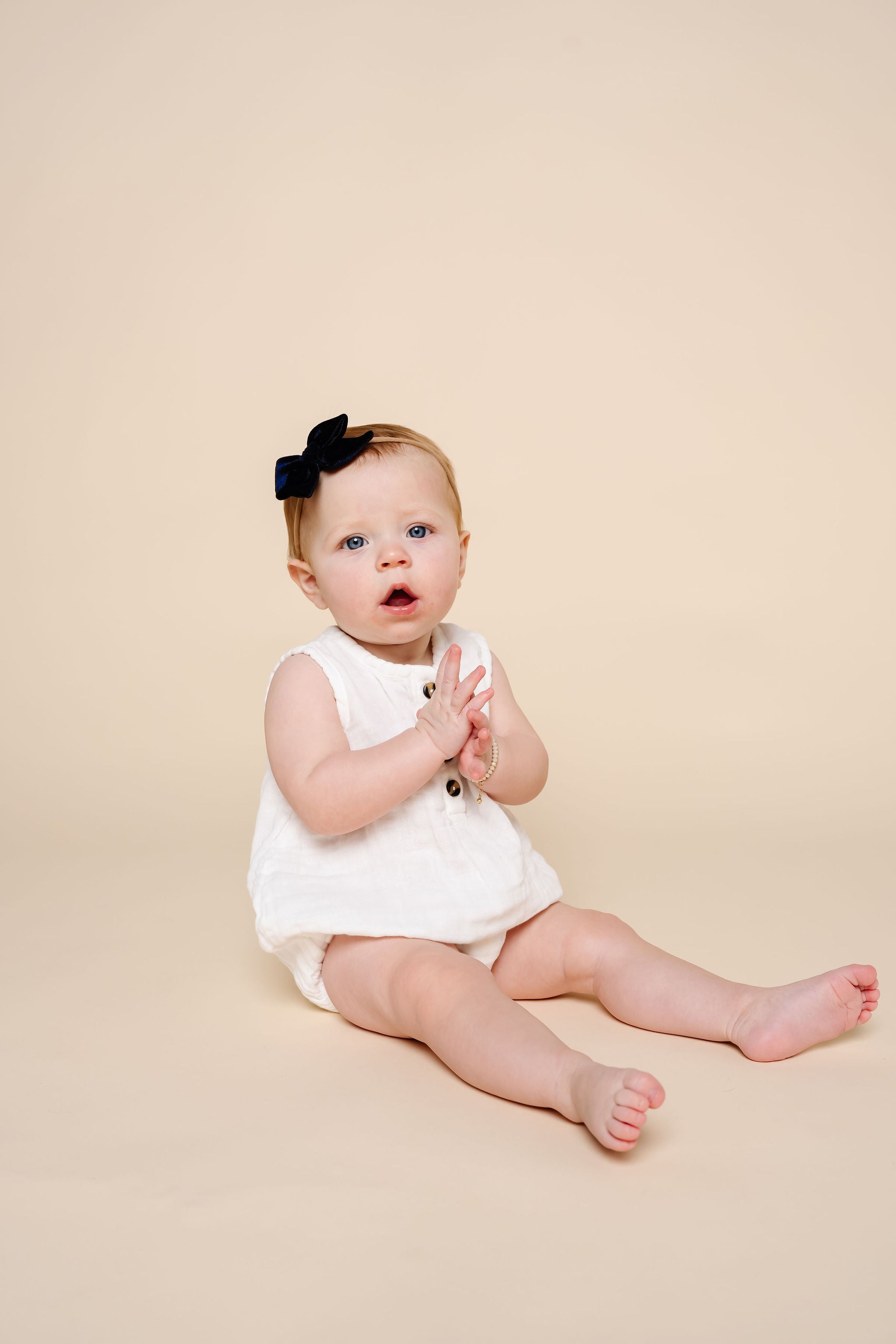 Velvet - Navy Bow Headband