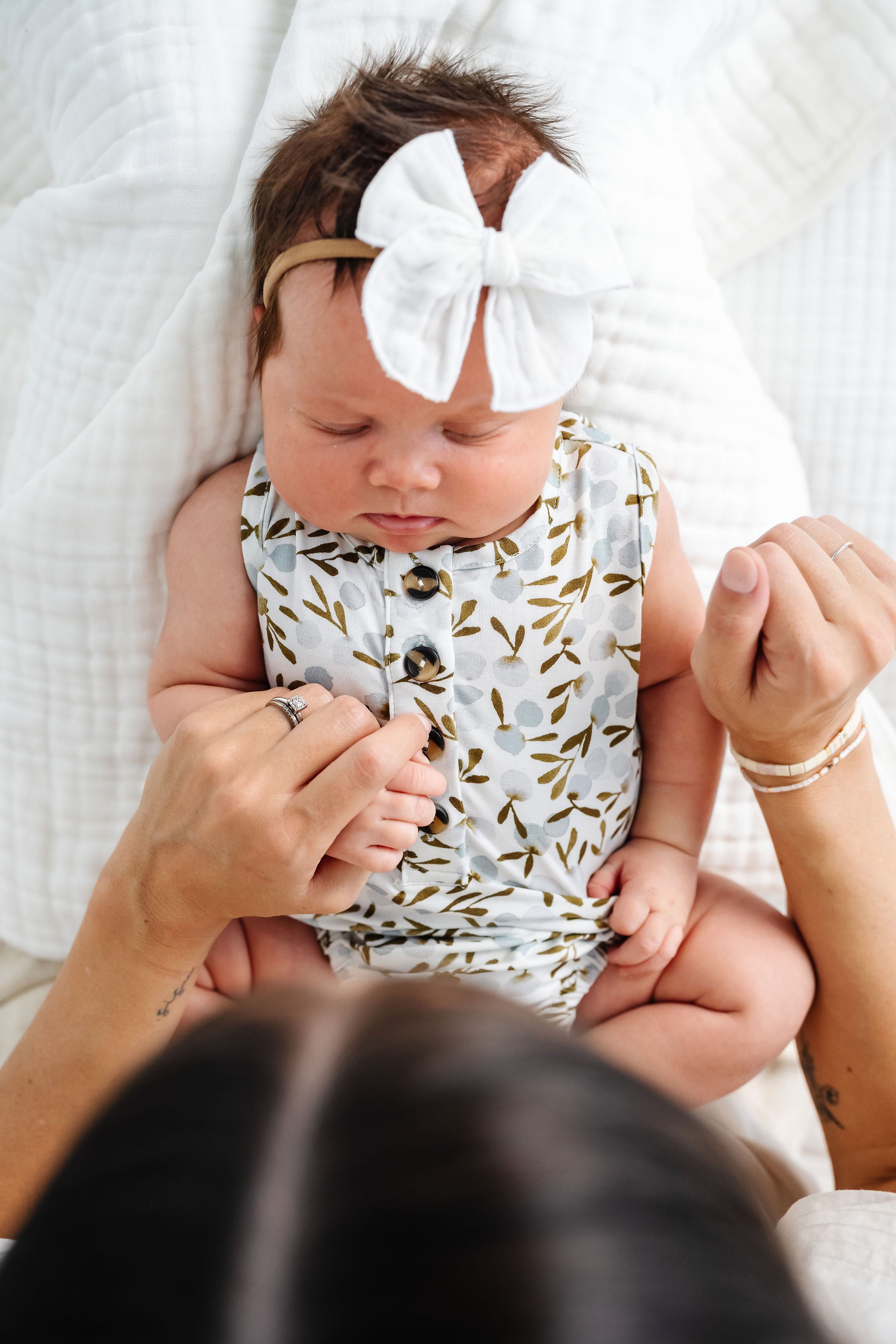 Cloud Muslin™ Heirloom Bow - White Headband