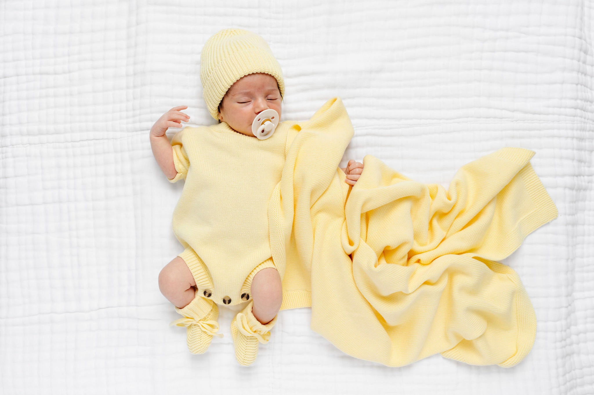 Knit Beanie Bundle - Butter Yellow