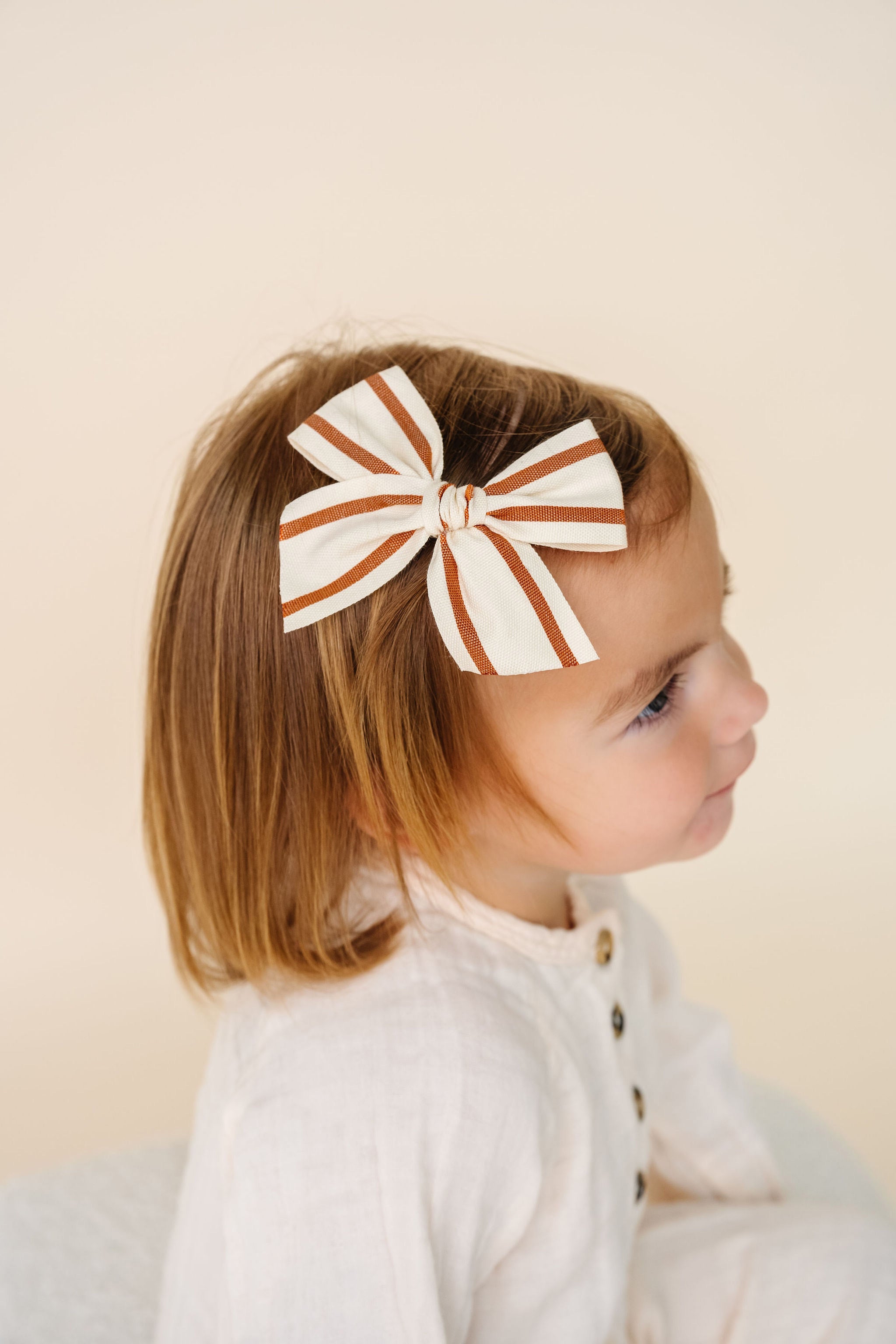 Ribbon Bow - Copper Stripe Headband