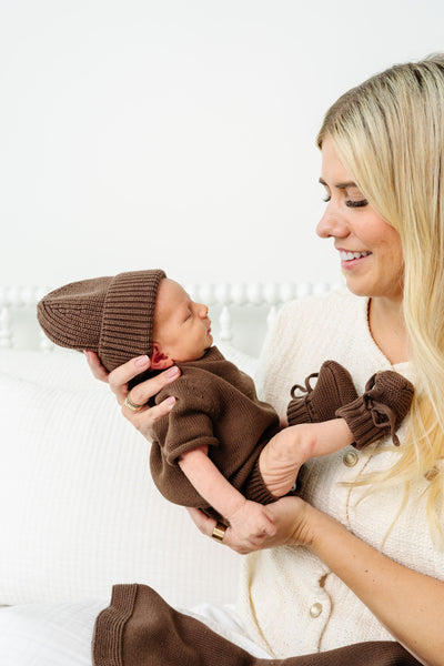 Knit Booties - Cocoa