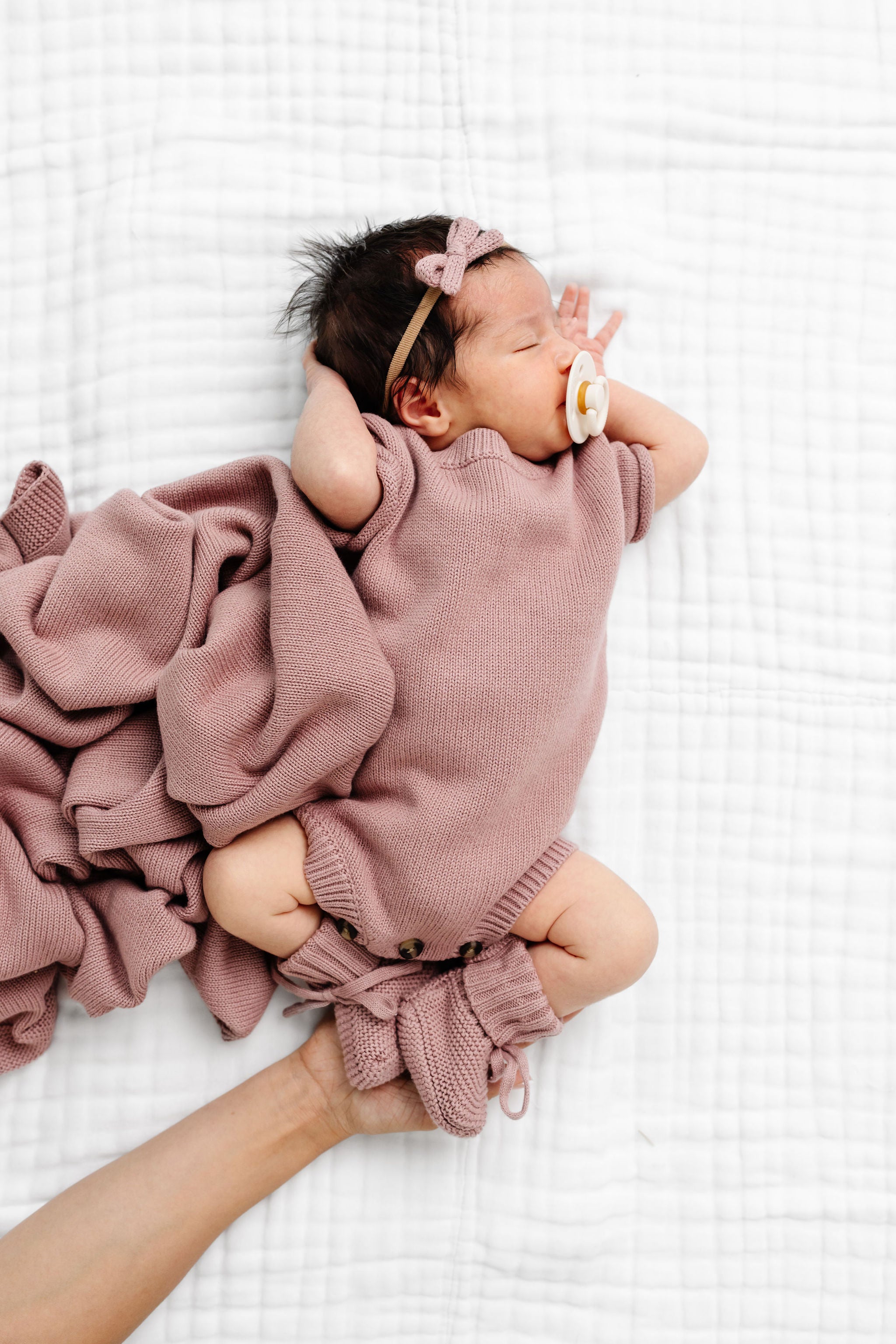 Knit Onesie - Mauve