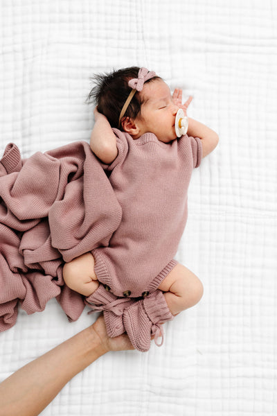 Knit Onesie - Mauve