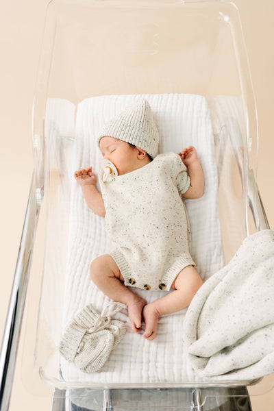 Knit Beanie Bundle - Cream Speckle