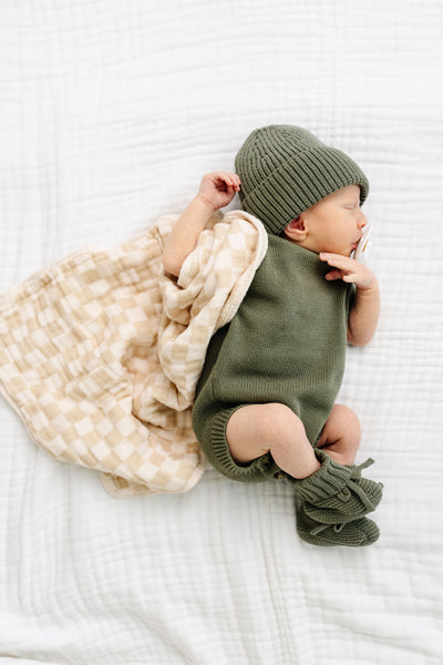 Knit Onesie - Olive