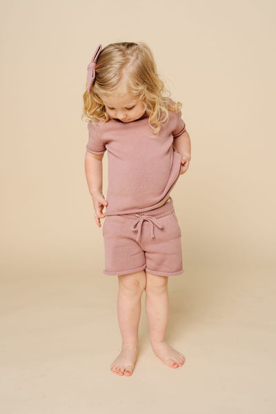 Knit Shorts - Mauve