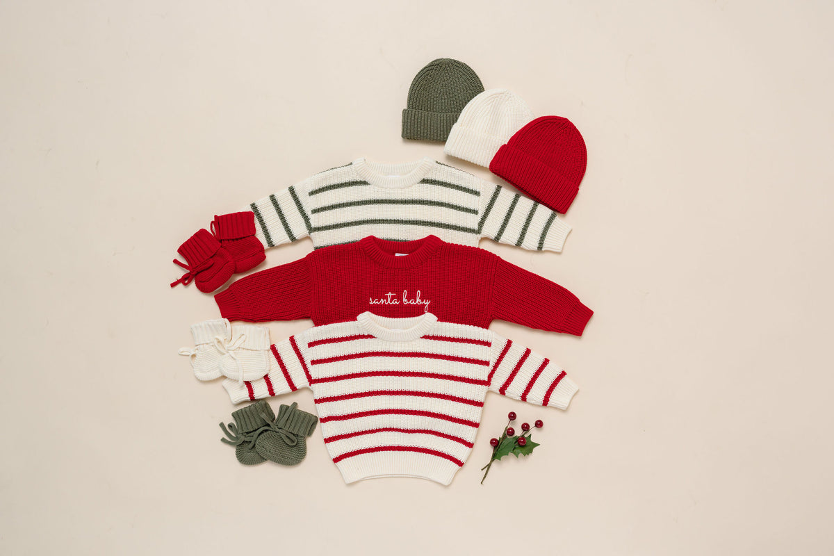 Knit Chunky Sweater - "Santa Baby"