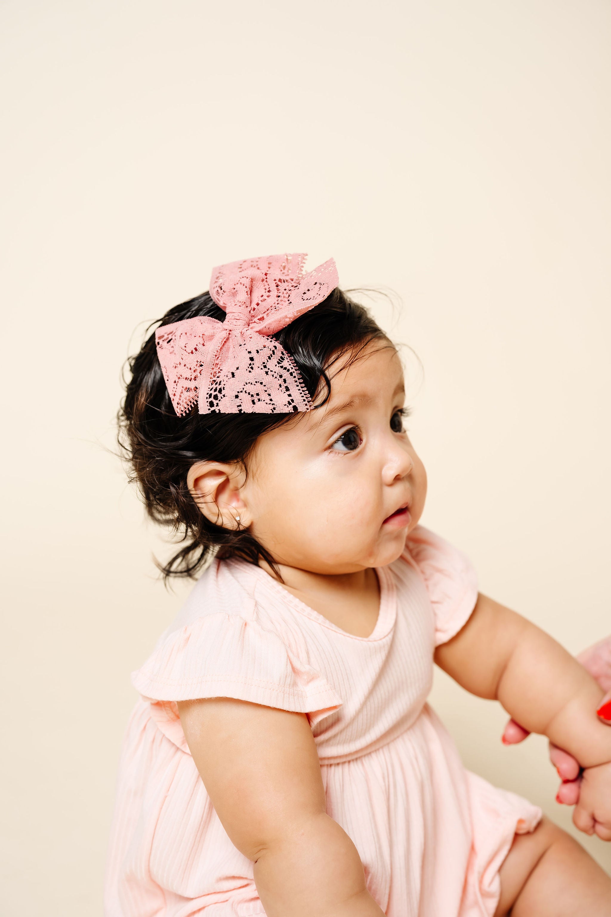 Lace Bow - Rose