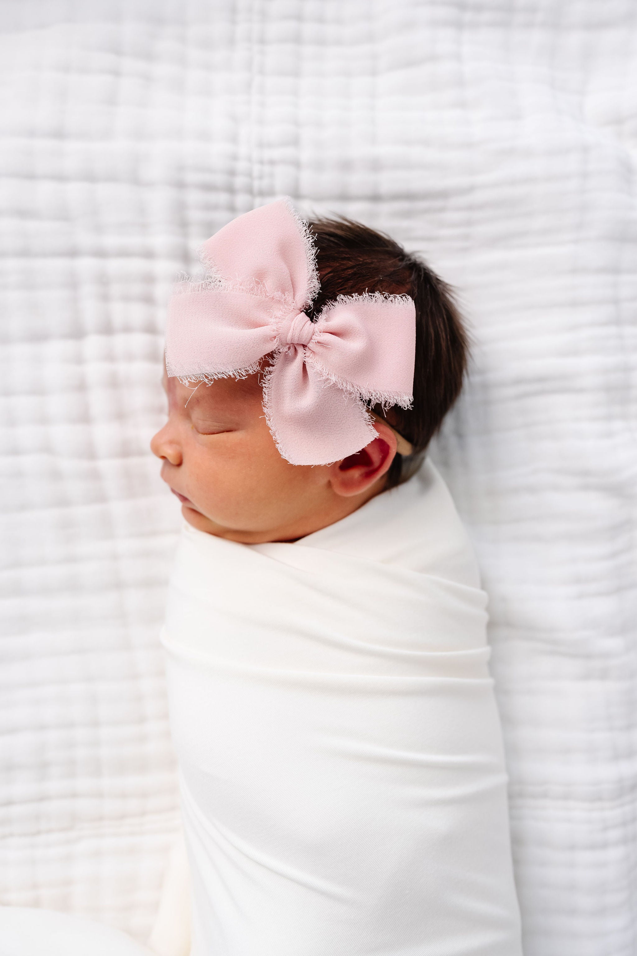 Chiffon Bow - Blush