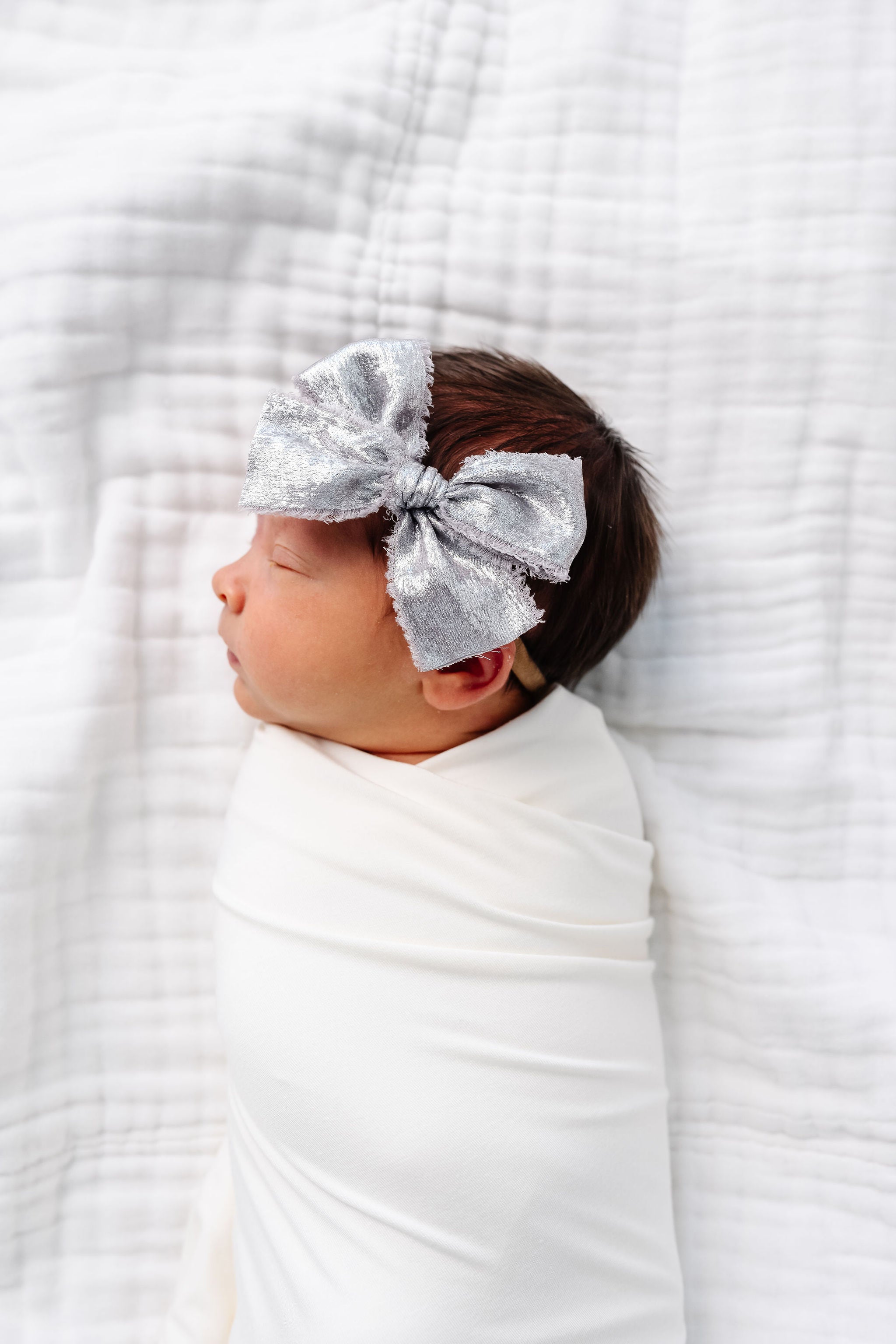 Chiffon Bow - Chrome Shimmer