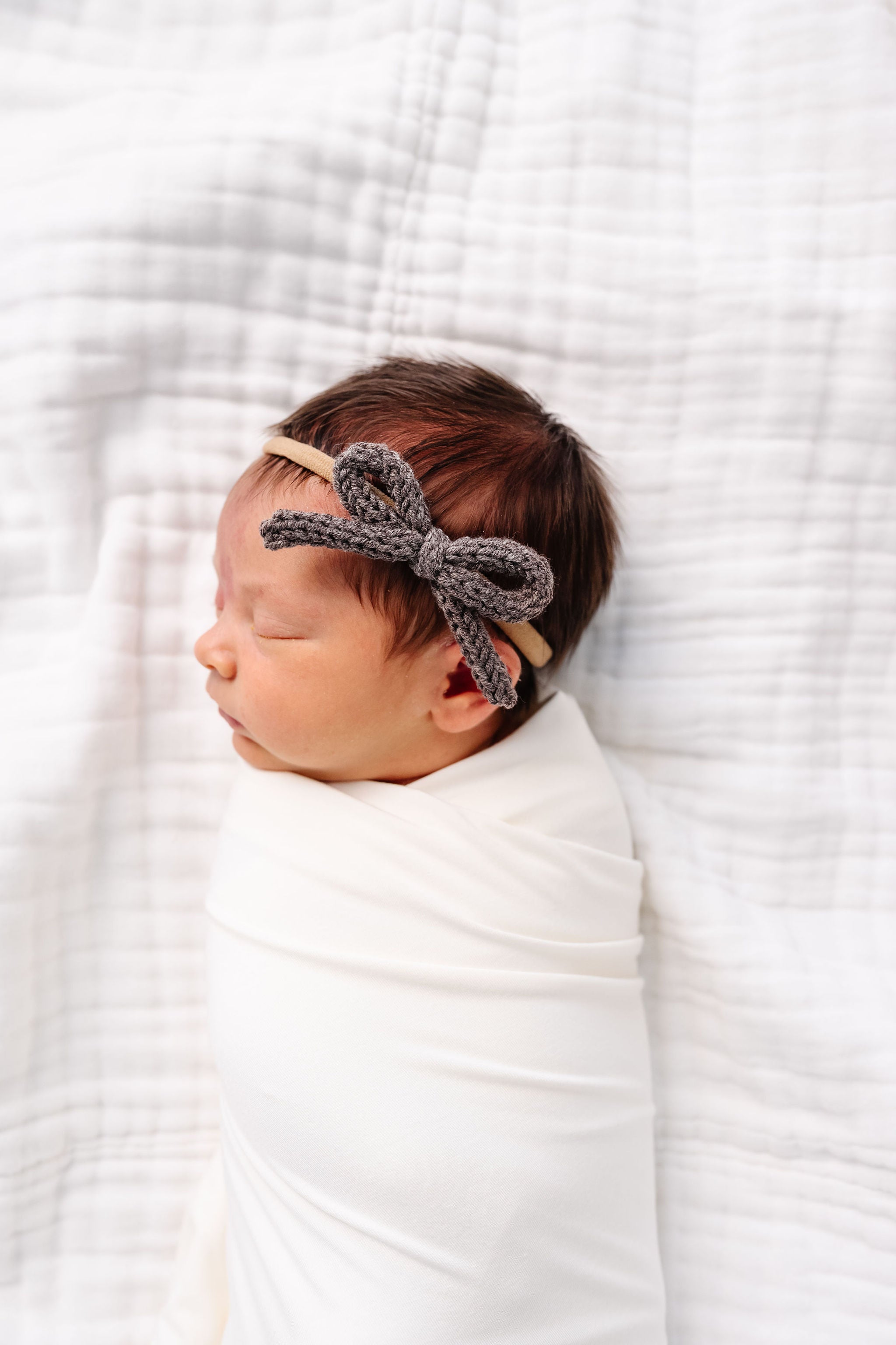 Crochet Bow - Cocoa