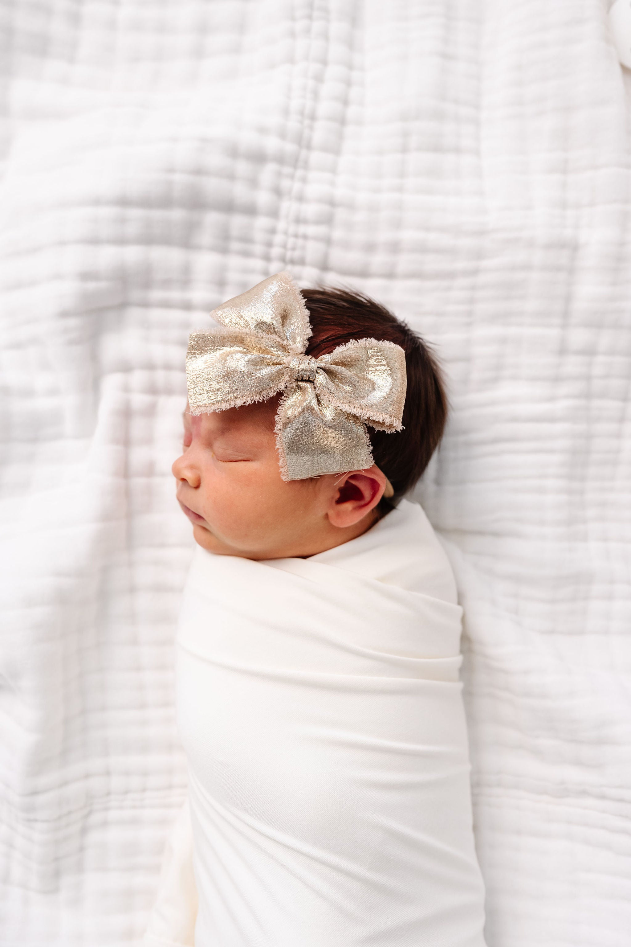 Chiffon Bow - Gold