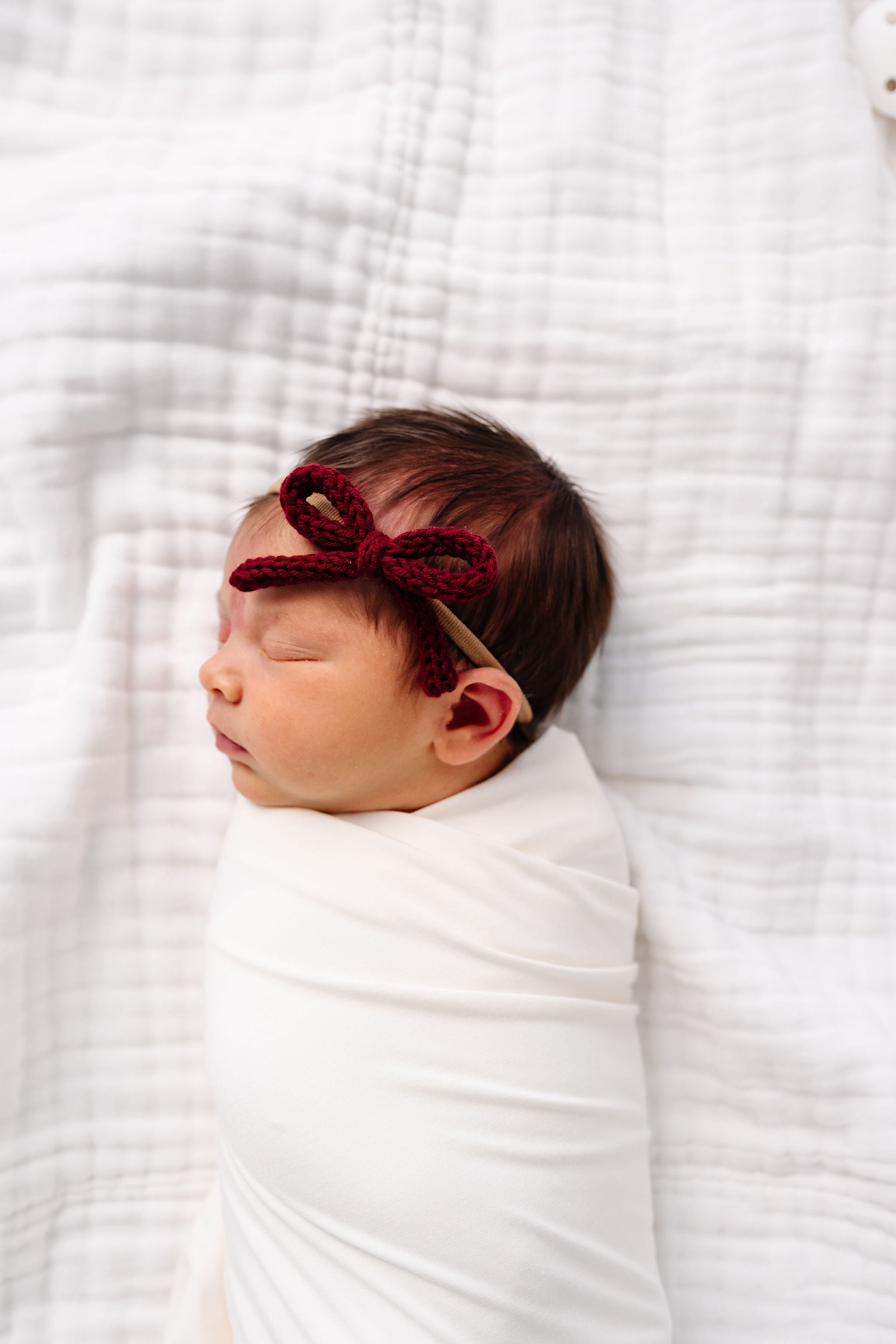 Crochet Bow - Wine