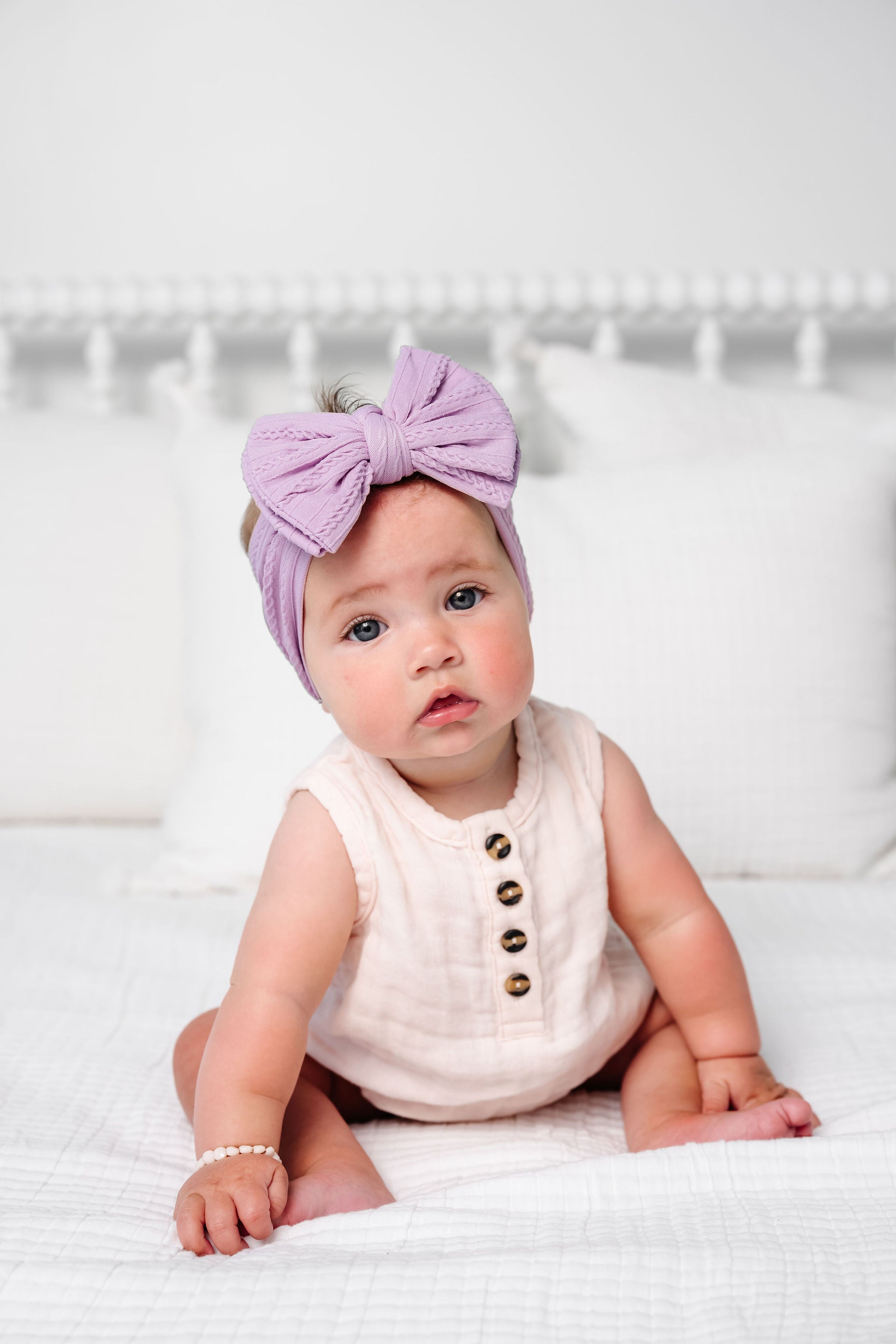 Cable Knit Headband - Lilac