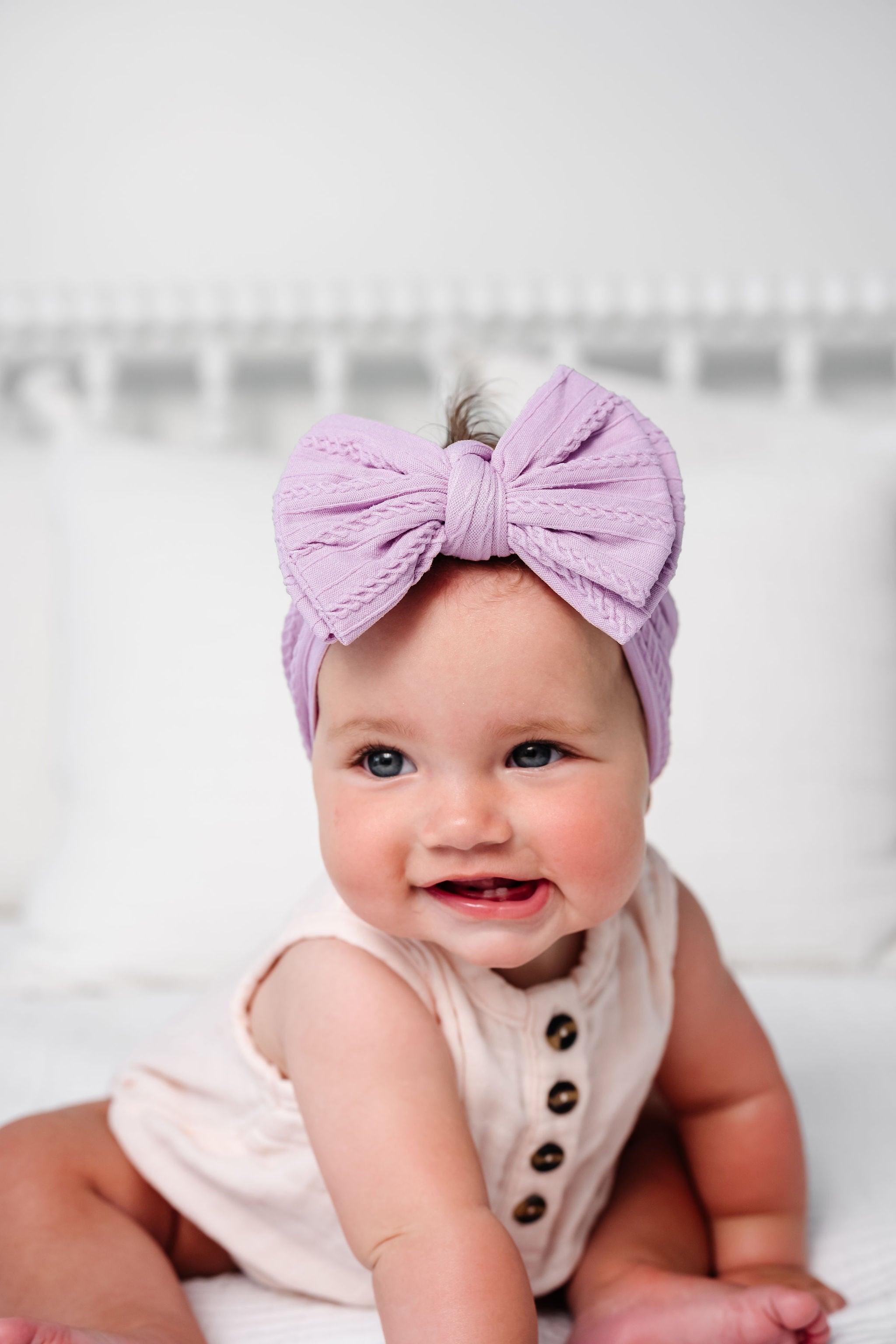 Cable Knit Headband - Lilac