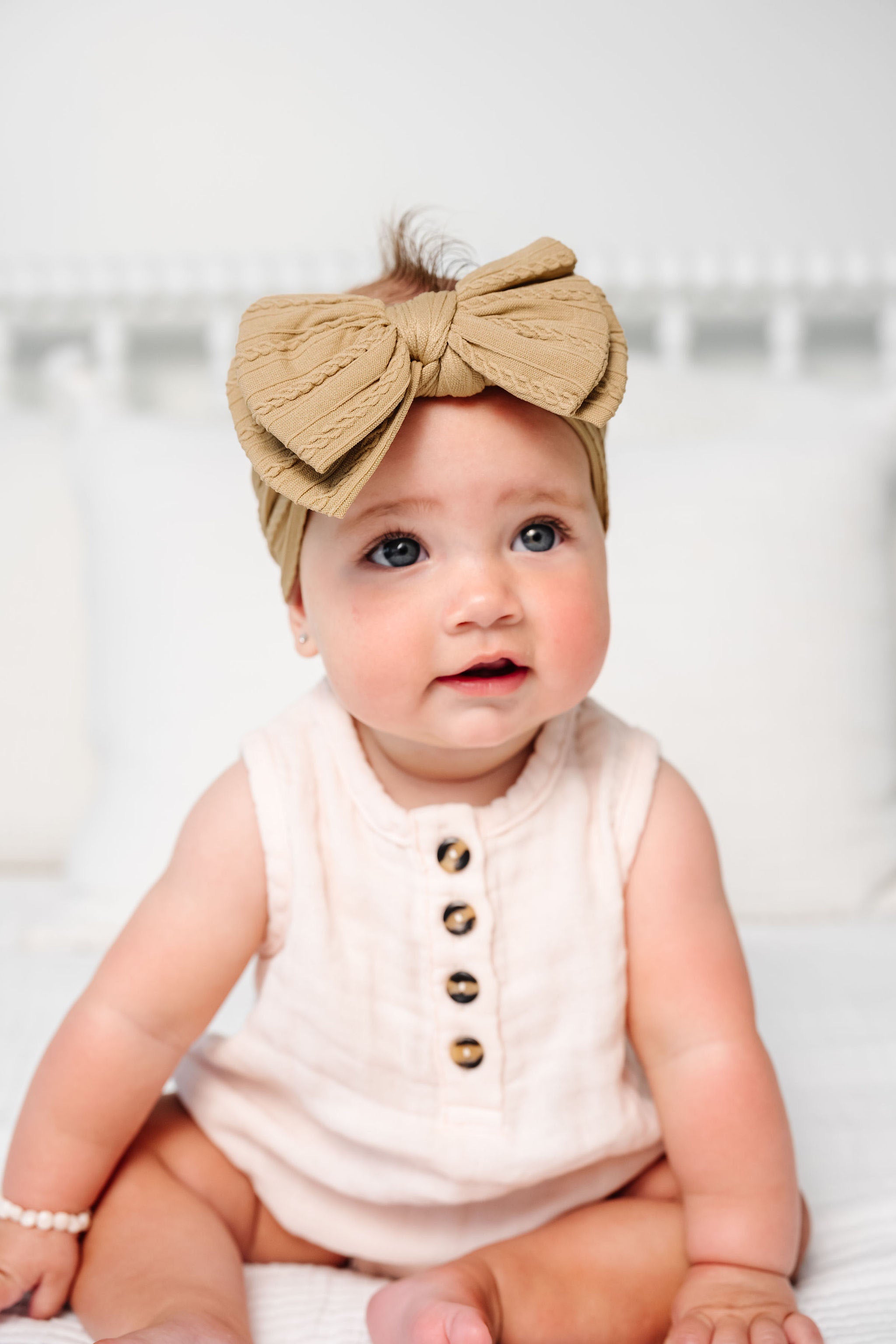 Cable Knit Headband - Tan