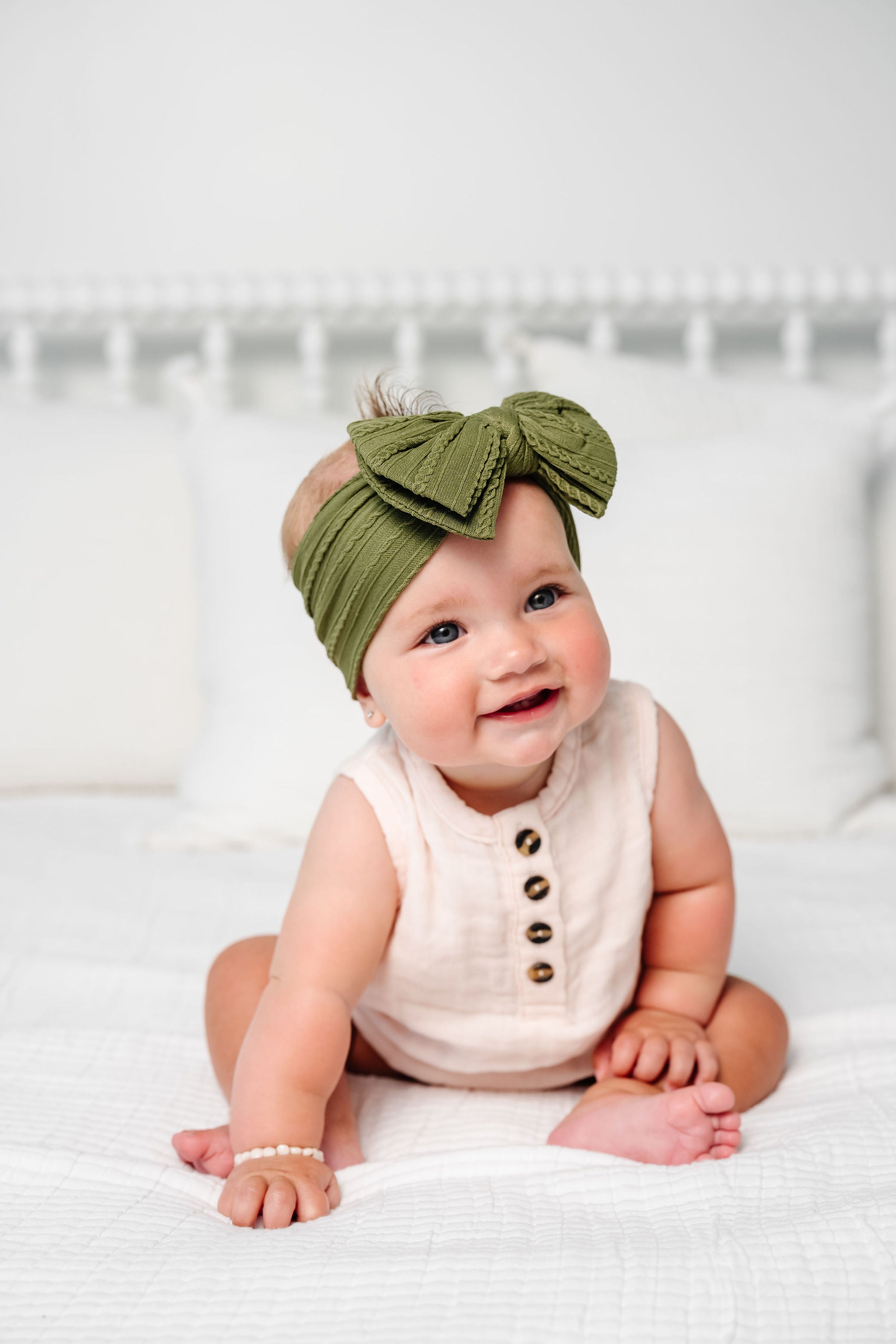 Cable Knit Headband - Olive