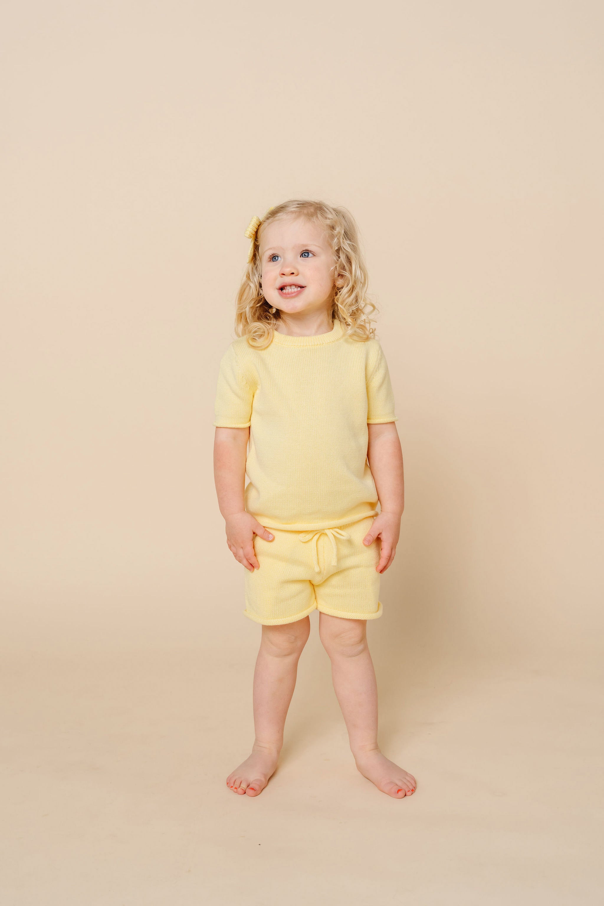 Knit Short Sleeve Tee - Butter Yellow