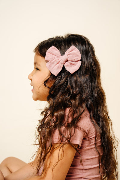 Adventure Bow - Mauve Pink Clip
