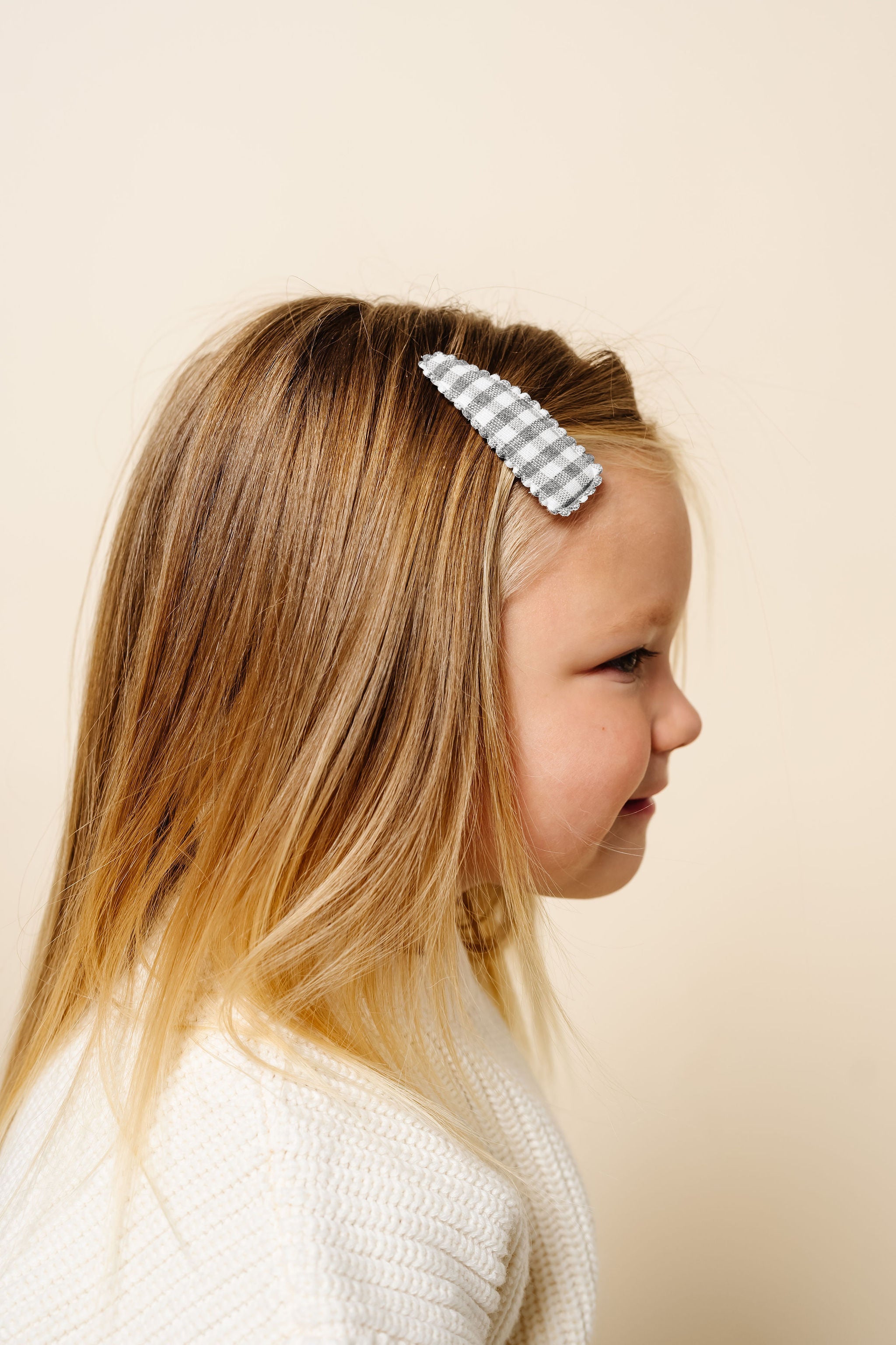 Scallop Snap Pack - Grey Gingham