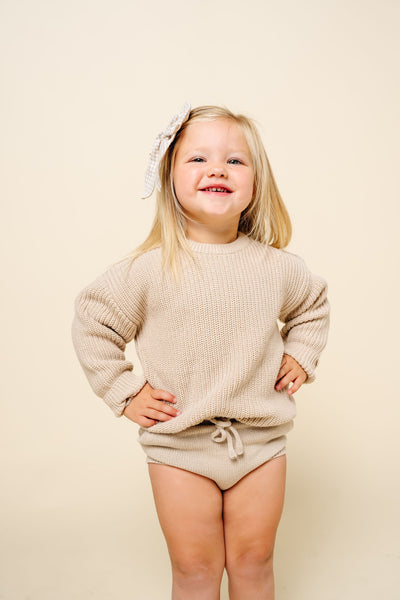 Knit Chunky Sweater - Tan