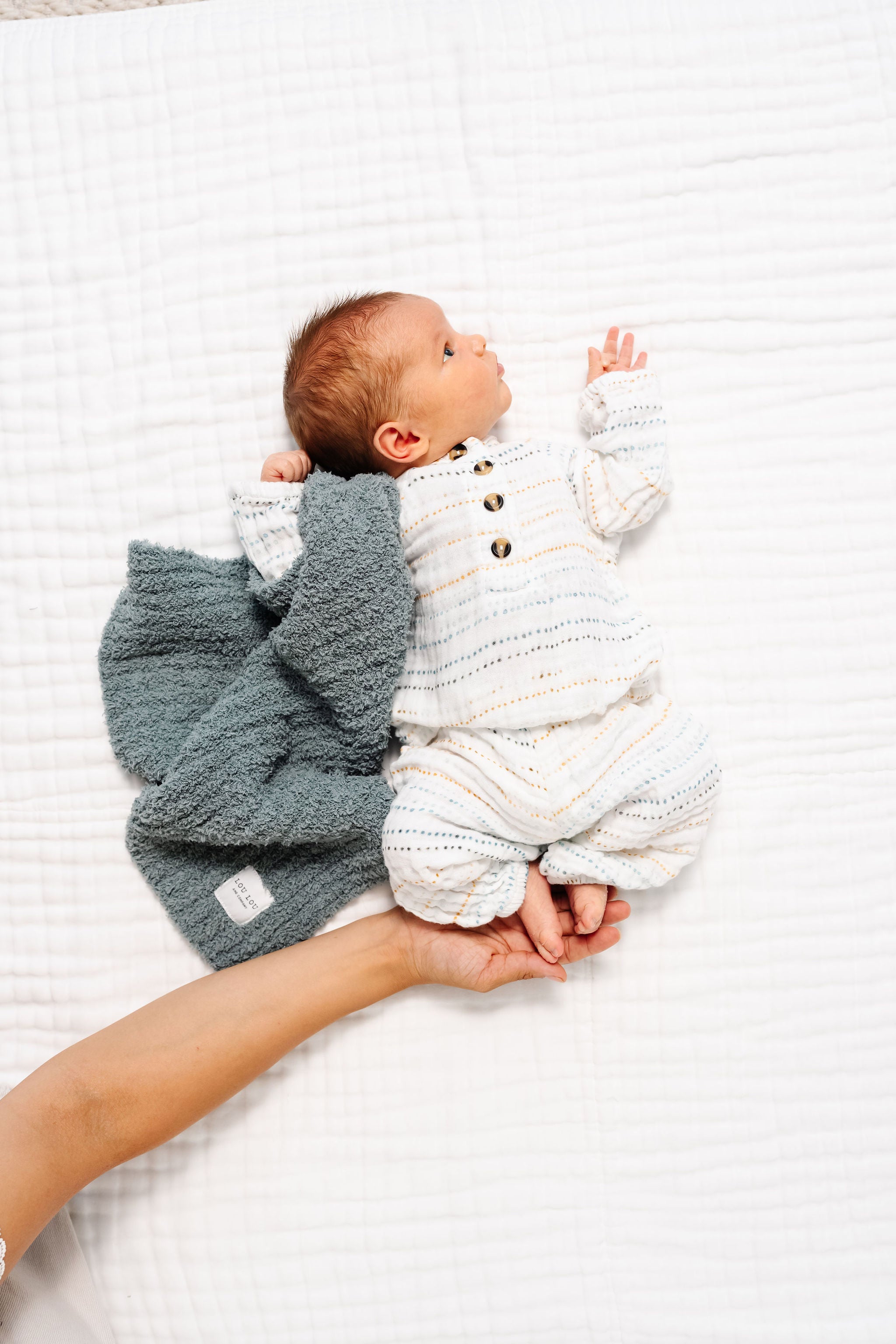 Chenille Blanket - Ocean Blue - Mini/Lovey