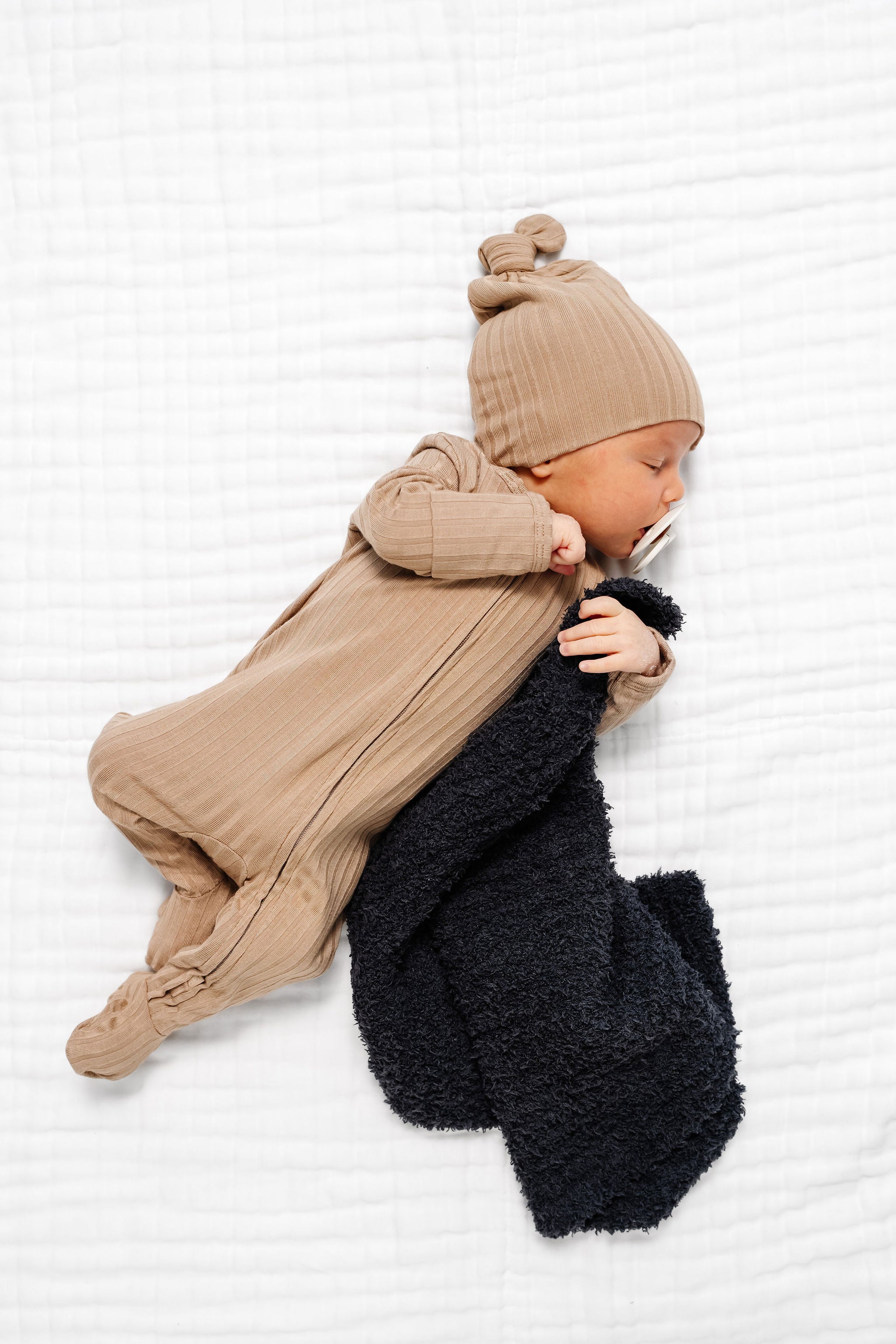 Chenille Blanket - Charcoal - Mini/Lovey