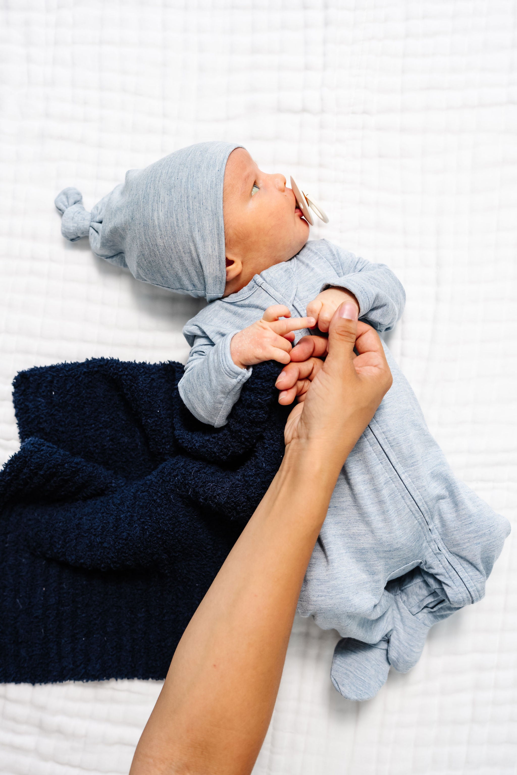 Chenille Blanket - Navy - Mini/Lovey