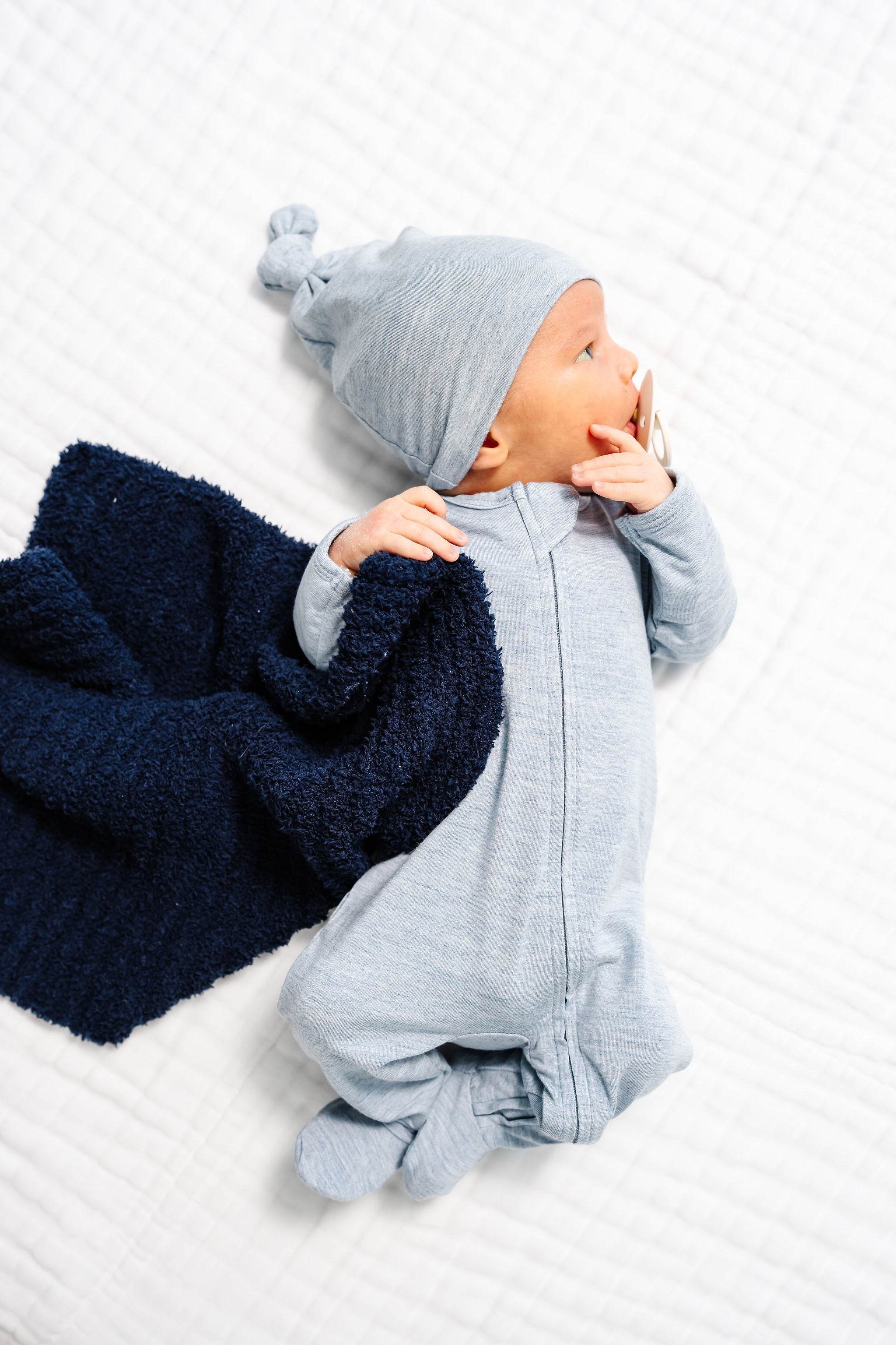 Chenille Blanket - Navy - Mini/Lovey