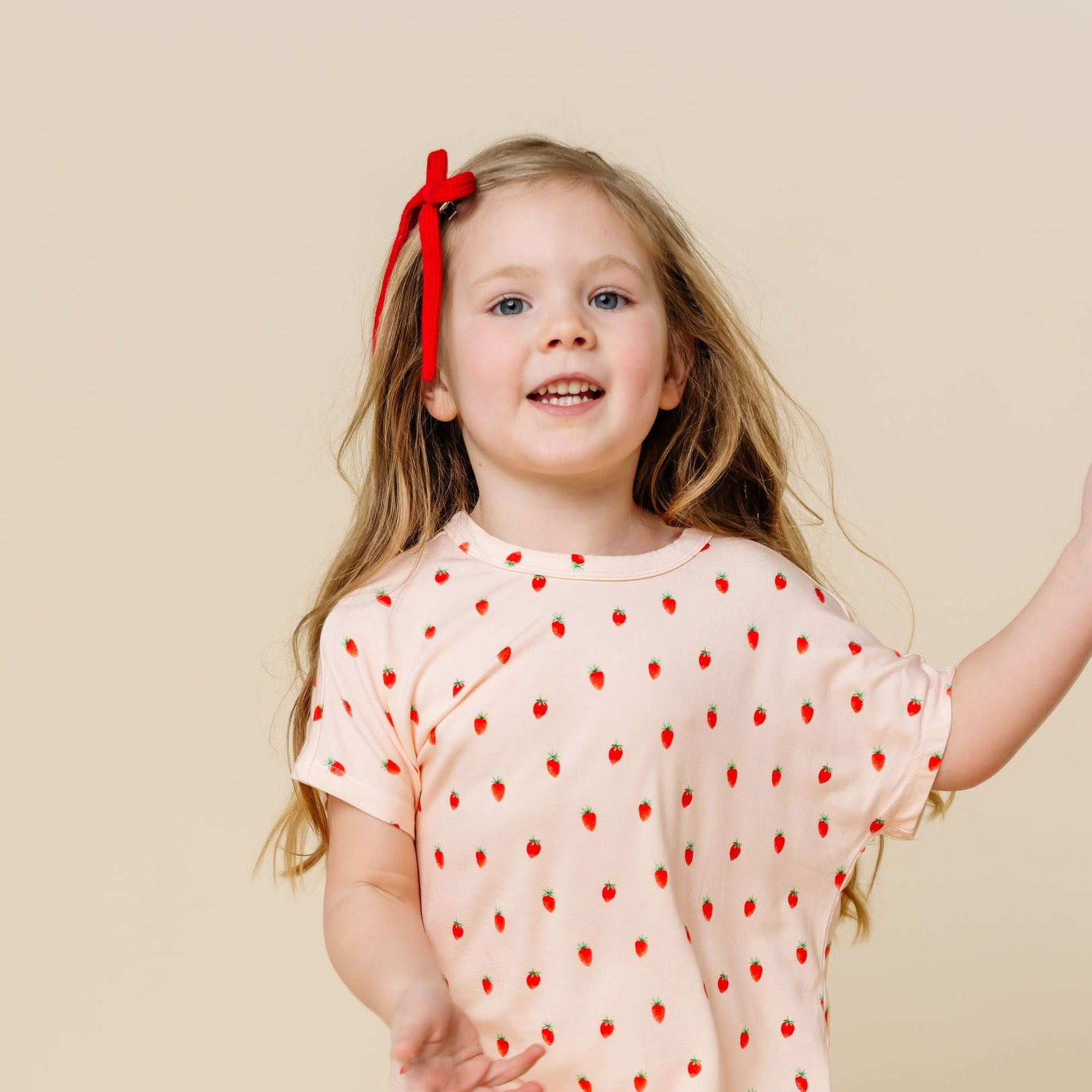 Sweater Bow - Red Knit Sash Clip