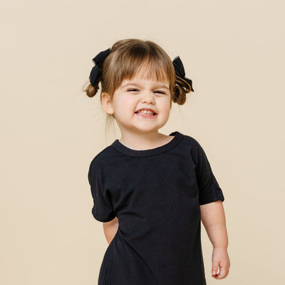 Chiffon Bow - Black Clip