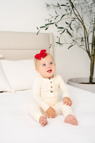 Heirloom Bow - Red Corduroy