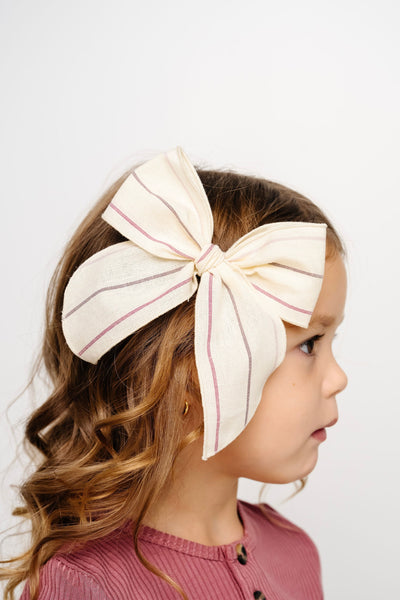 Heirloom Bow - Purple Stripe Clip