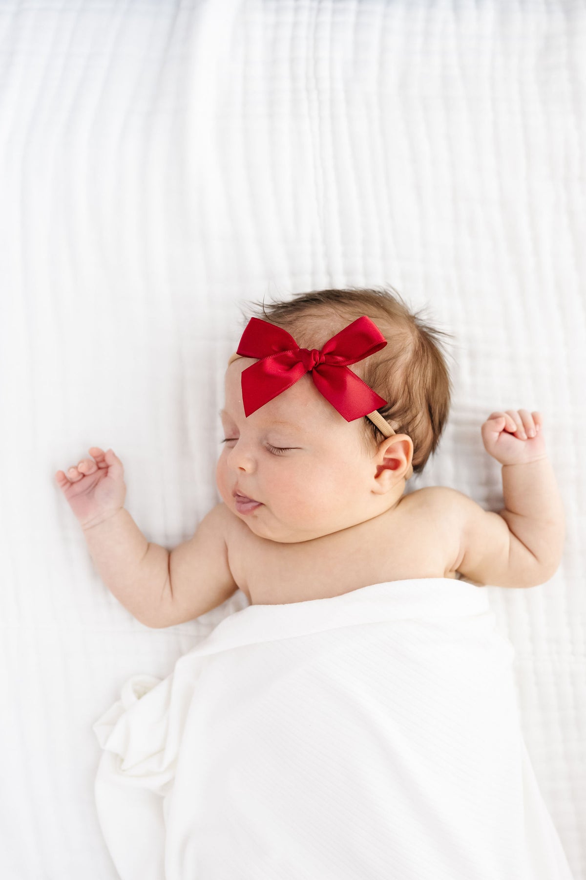 Satin Bow 3 Pack: Ruby