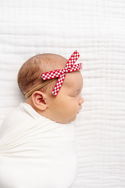 Ribbon Bow - Red Checkered