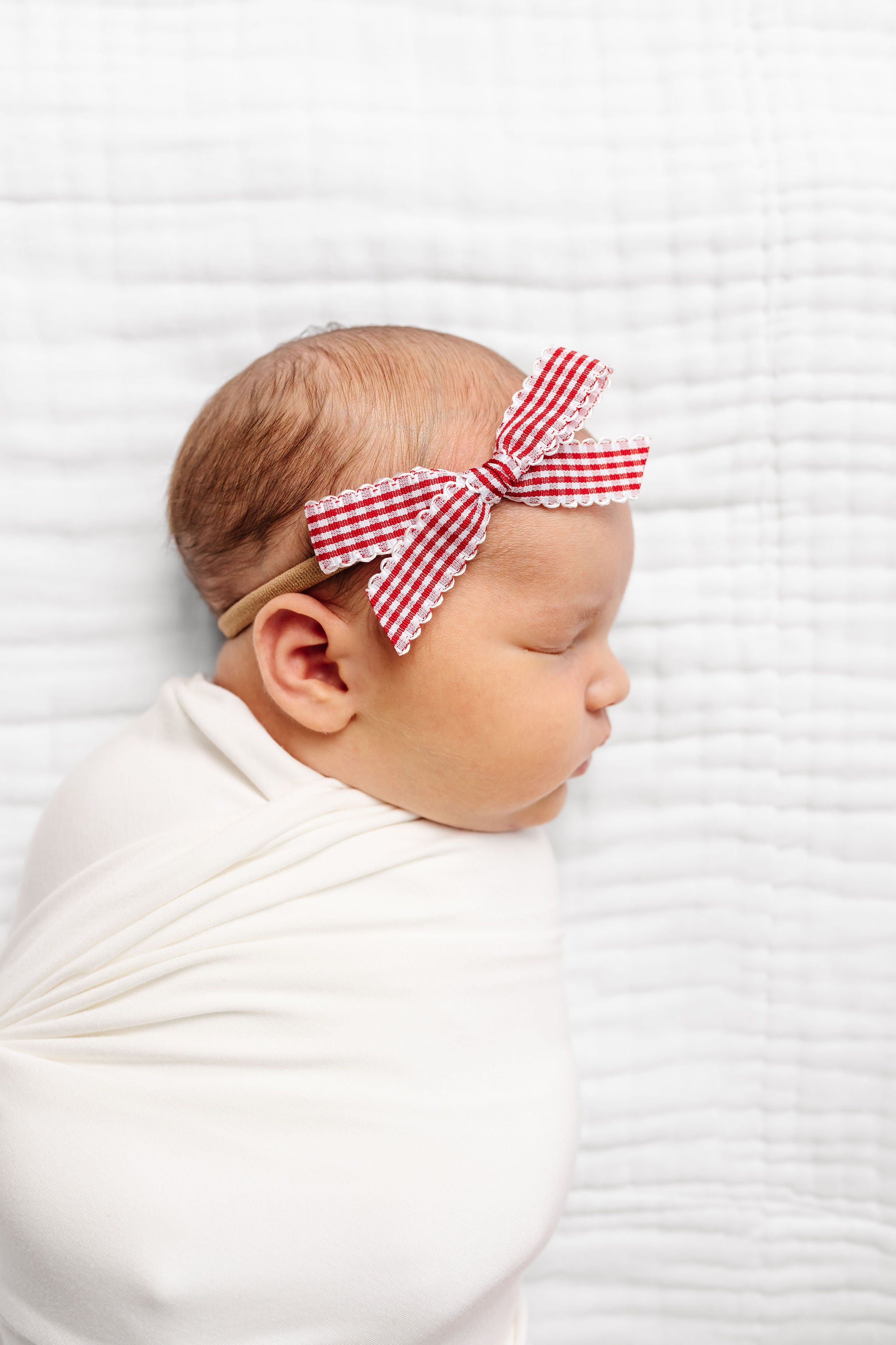 Ribbon Bow - Cherry Gingham