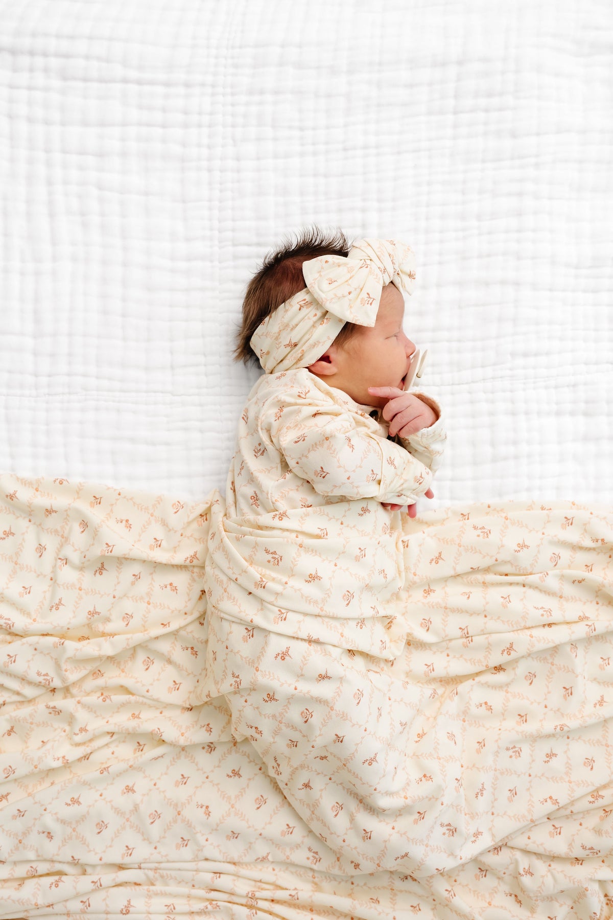 Annie Newborn Headband Bundle + Zipper Footie