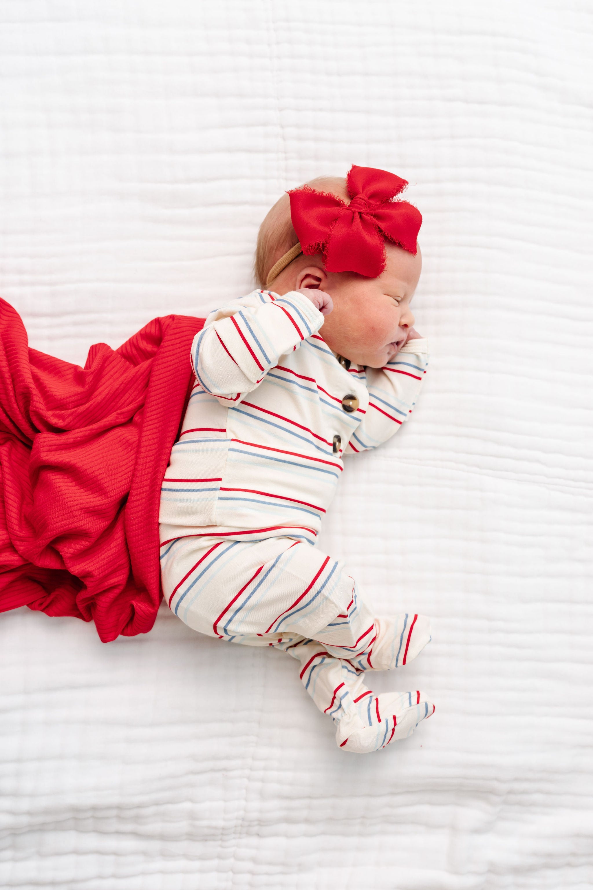 Chiffon Bow - Red