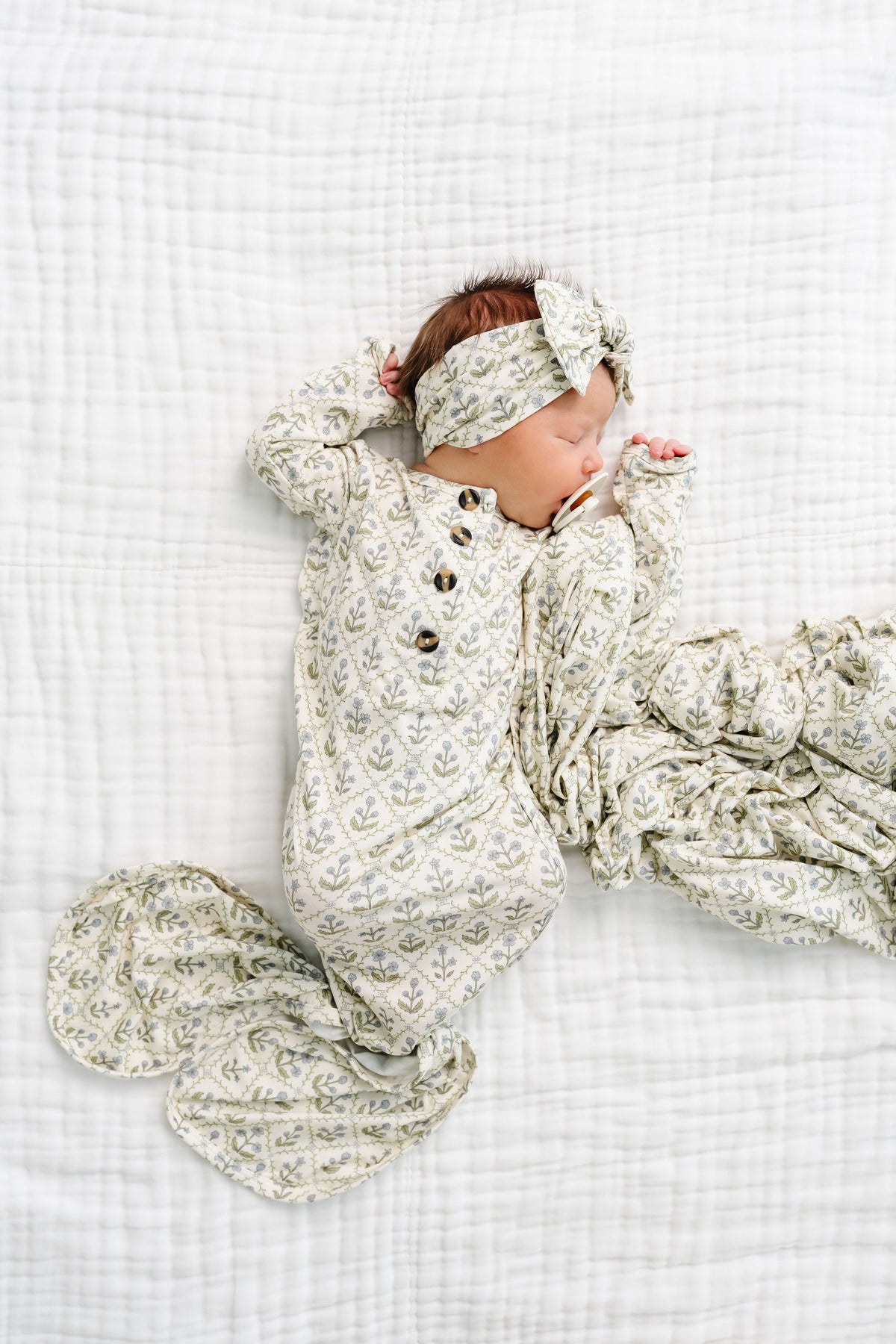 Etta Newborn Headband Bundle + Knotted Gown