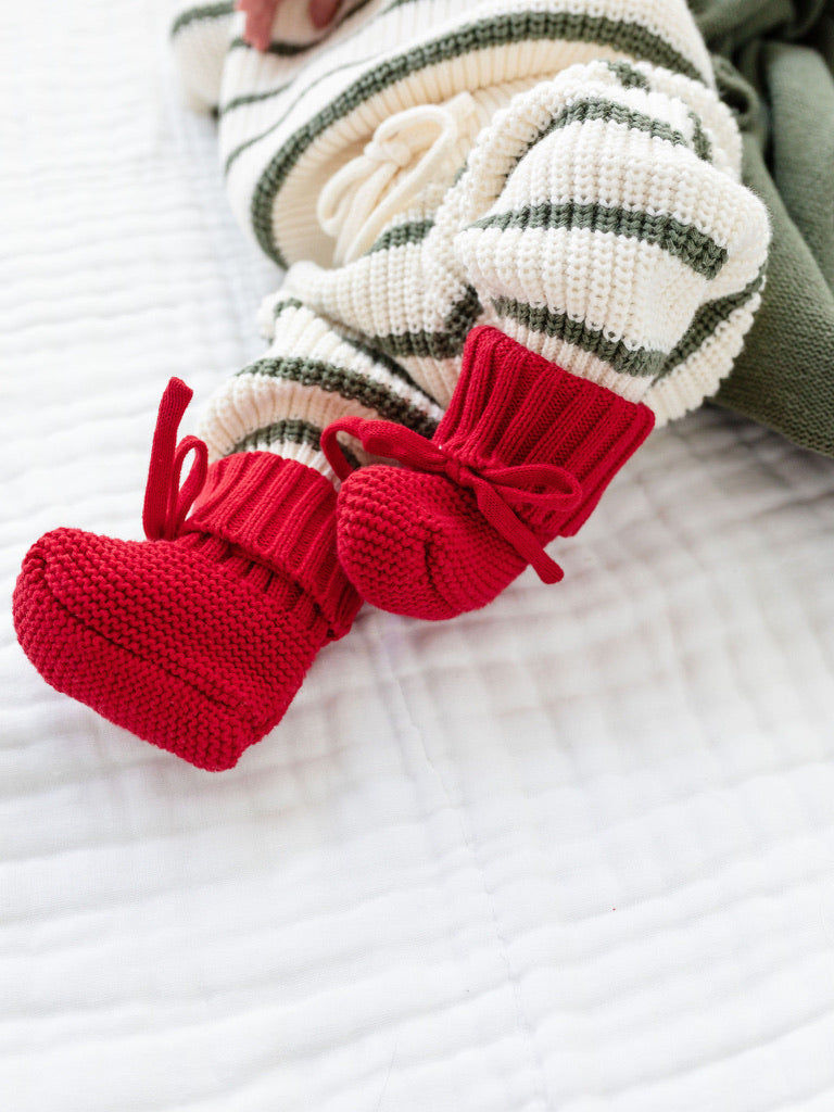 Knit Beanie Bundle - Red