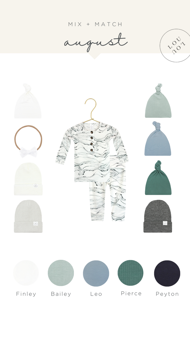 August Newborn Hat Bundle (Top + Bottom)