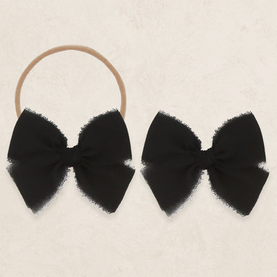 Chiffon Bow - Black