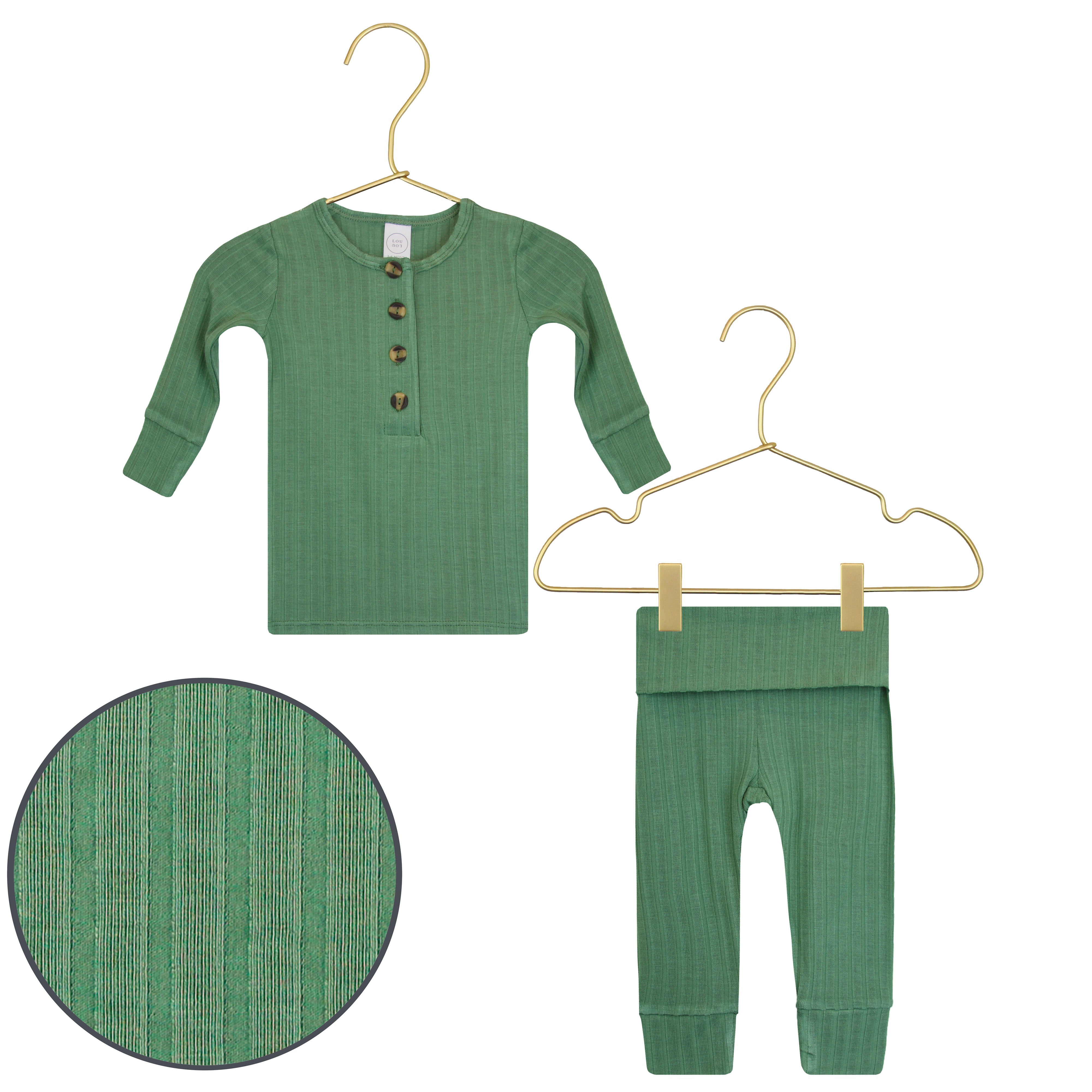 Baylor Ribbed Top + Bottoms